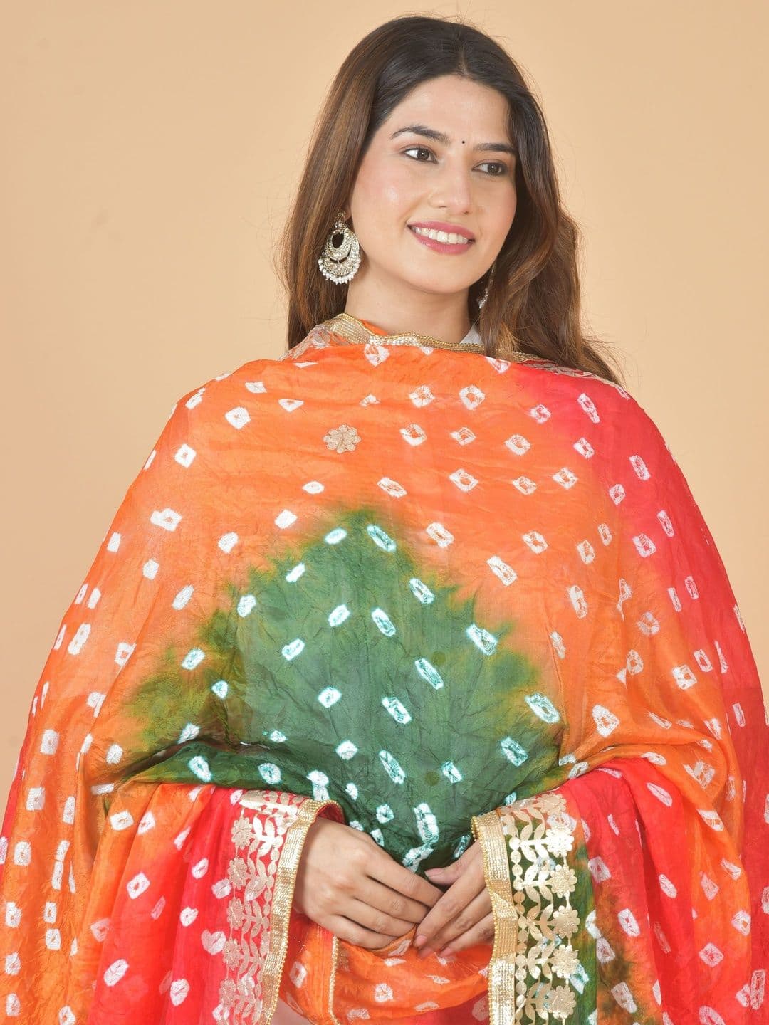 Kuhika Dyed Art Silk Dupatta with Sequinned thumbnail 2