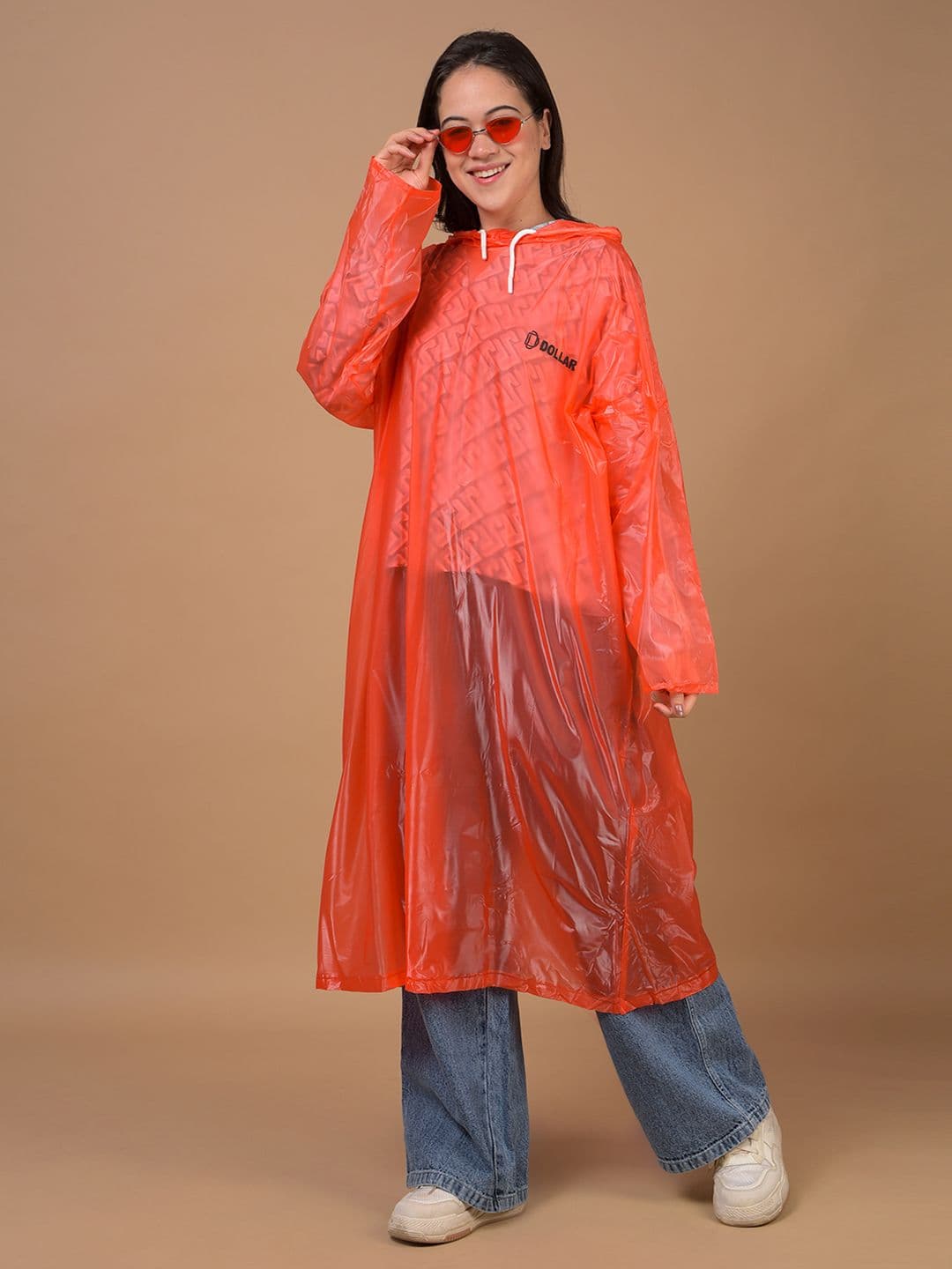 Dollar Unisex Waterproof PVC Rain Poncho with Adjustable Hood thumbnail 5