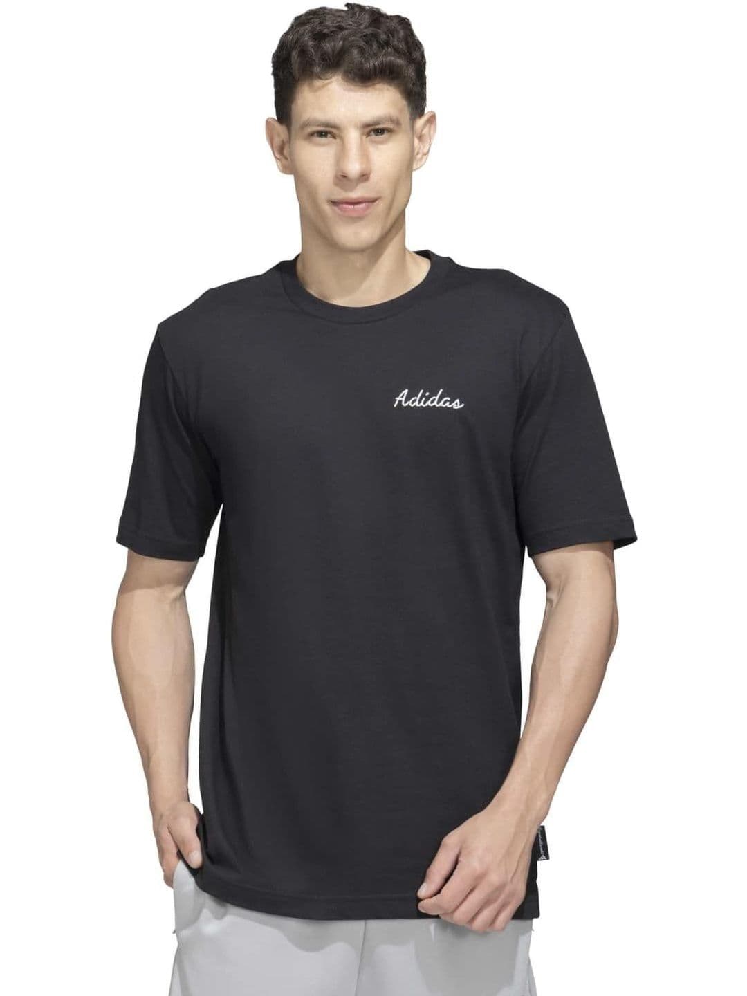 ADIDAS Printed Pure Cotton Round Neck Tshirt - view 1