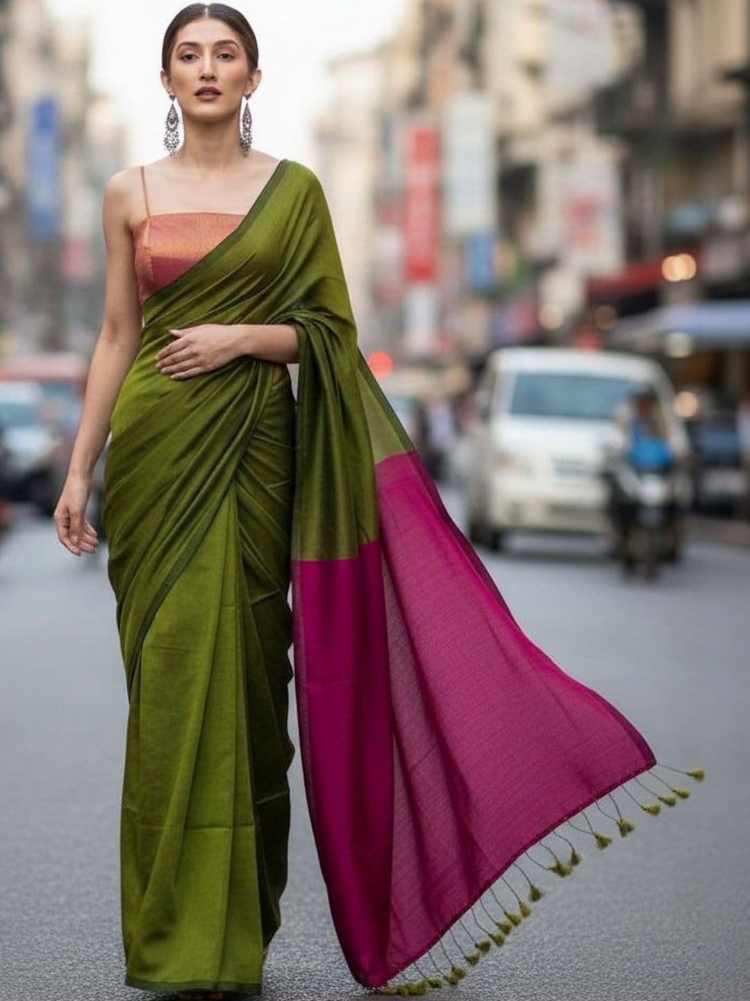 all about you Handloom Khadi Saree - view 1