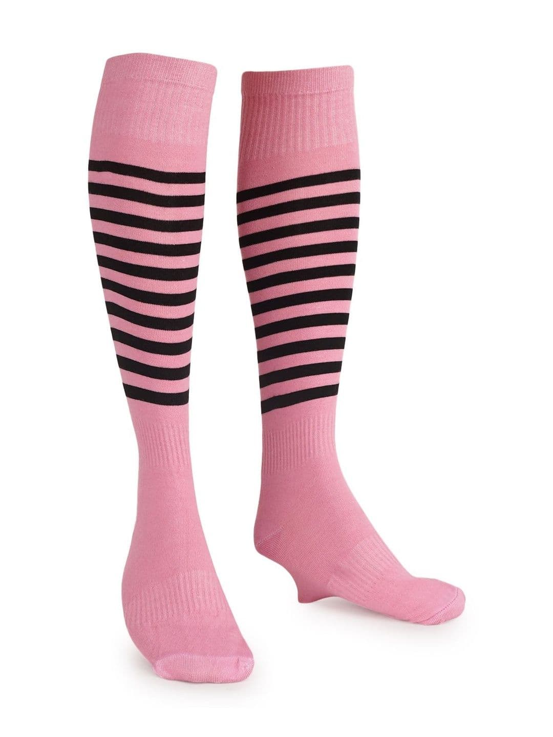 KRAGBUZZ Unisex Cotton Blend Striped Knee Length Socks thumbnail 3