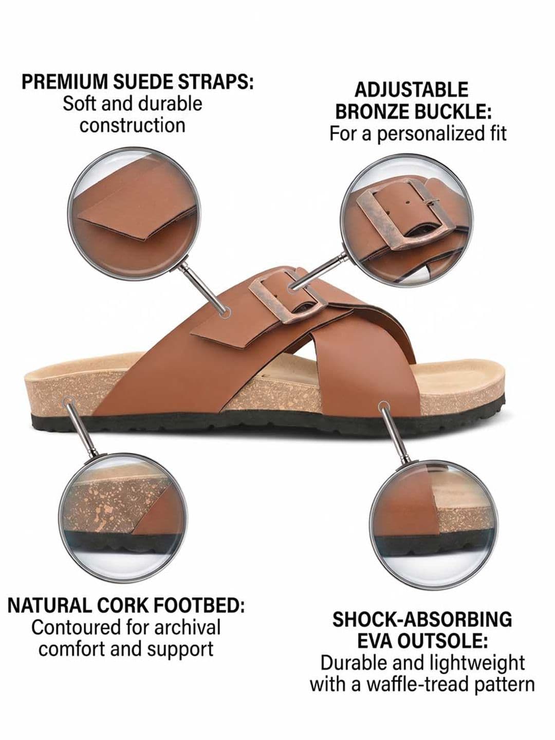 HERE&NOW Men Comfort Sandals thumbnail 5