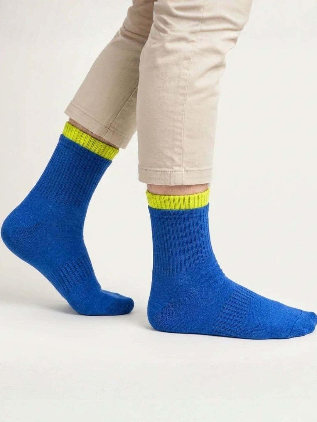Sockscarving Unisex Pack of 3 Cotton Colourblocked Ankle Length Socks thumbnail 6