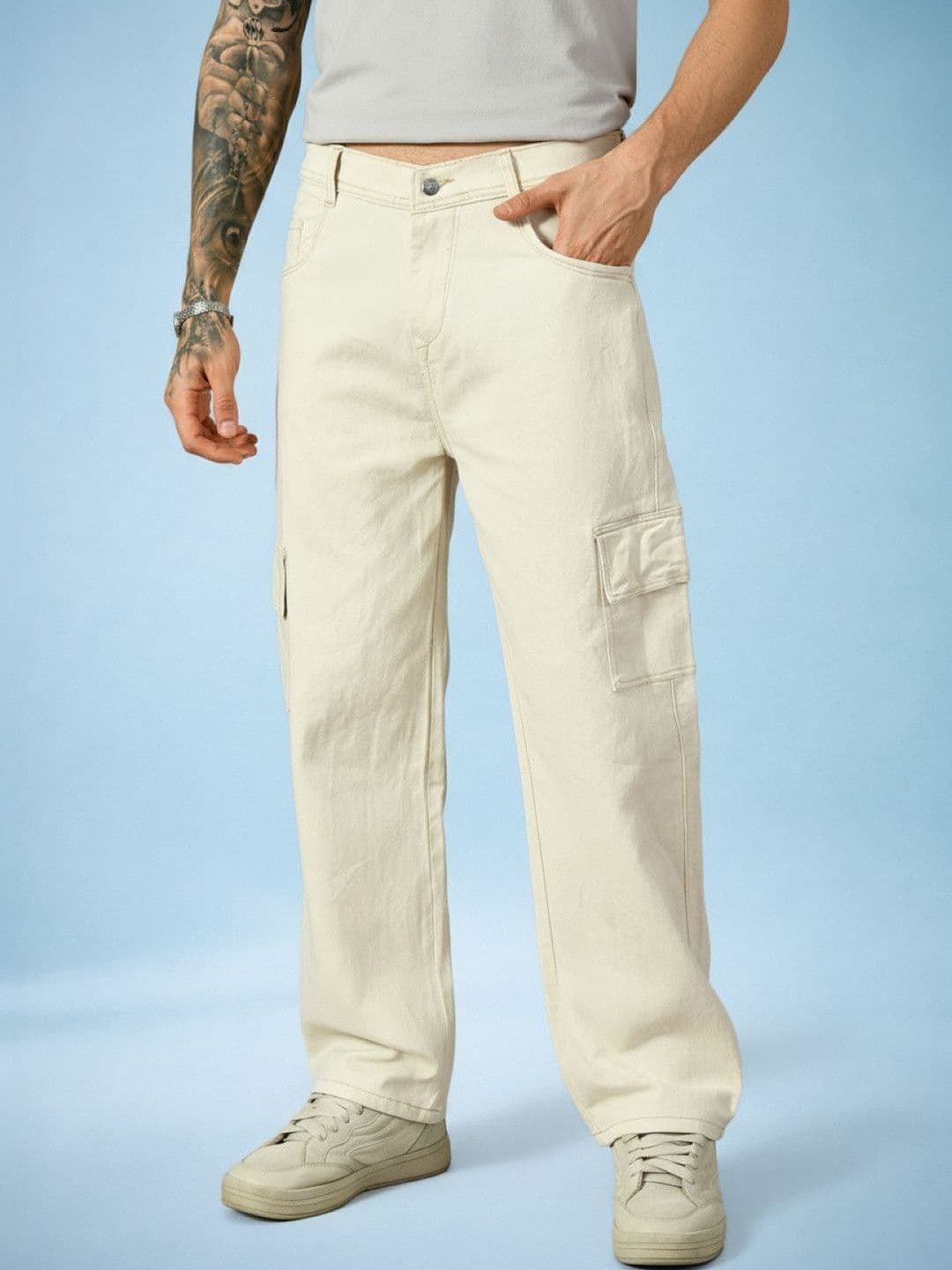 Kook N Keech Men Classic Relaxed Fit Mid-Rise Stretchable Jeans thumbnail 4