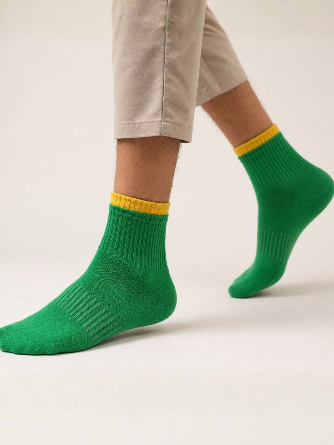 Sockscarving Unisex Pack of 3 Cotton Colourblocked Above Ankle Socks thumbnail 3