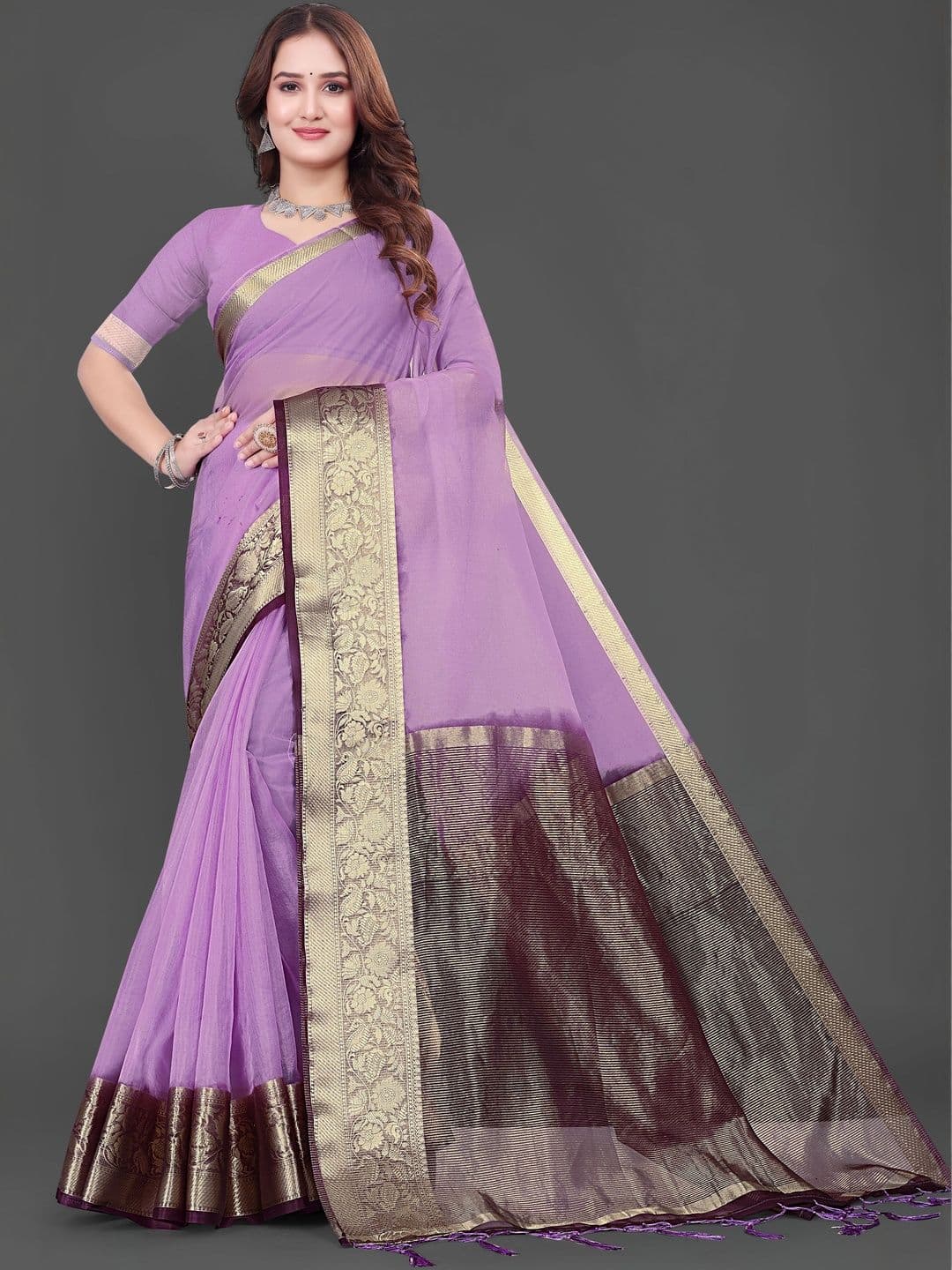 KOTHARI SBT Woven Design Zari Organza Handloom Patola Saree - view 1