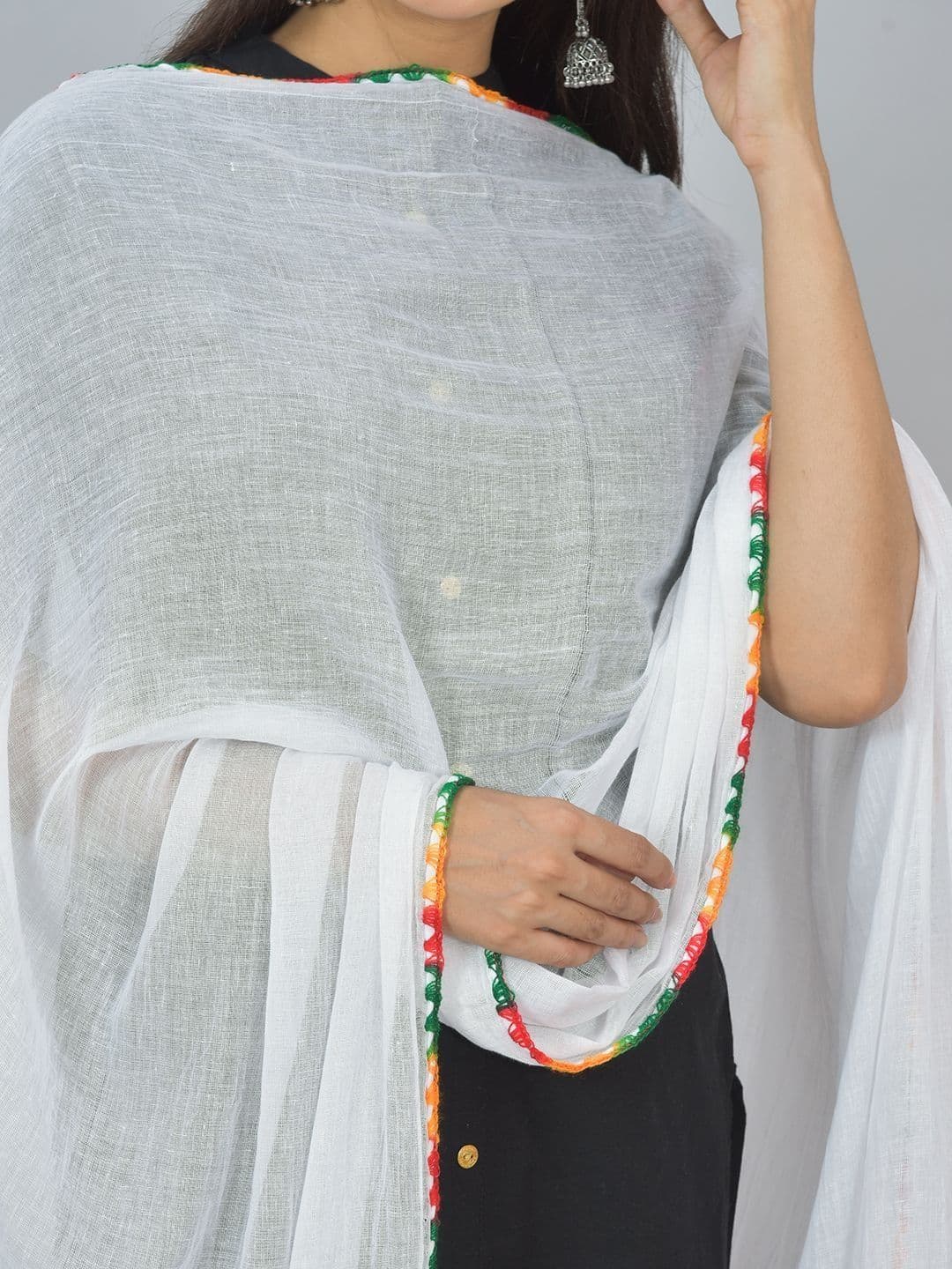 Kuhika Dupatta with Thread Work thumbnail 4