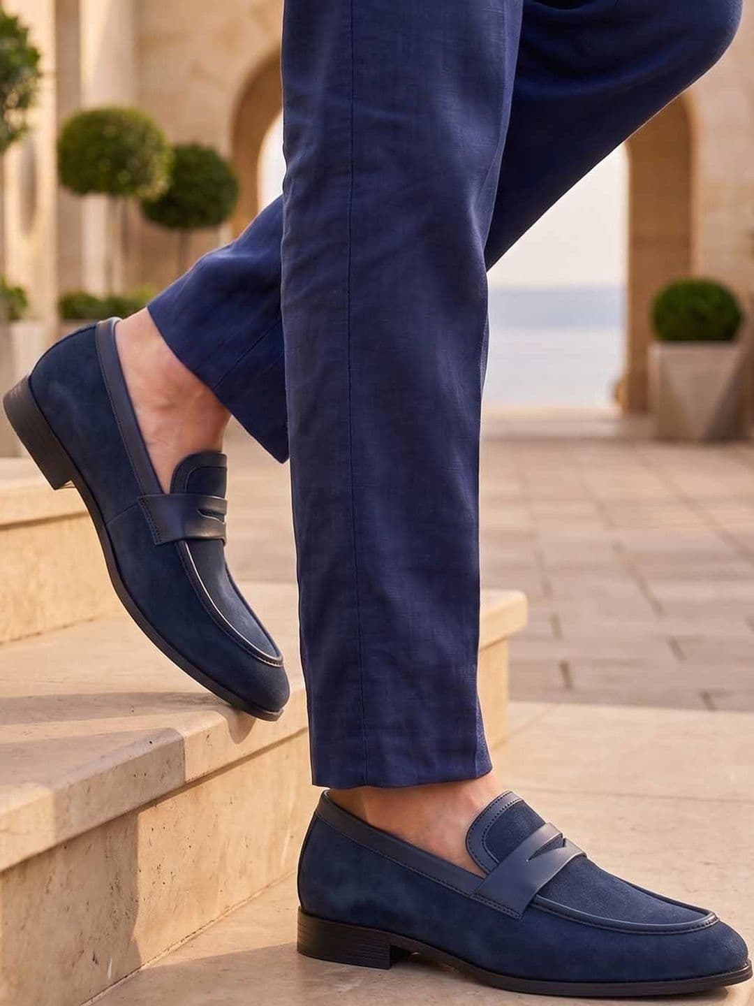 HERE&NOW Men Synthetic Leather Round Toe Slip-On Formal  Loafers