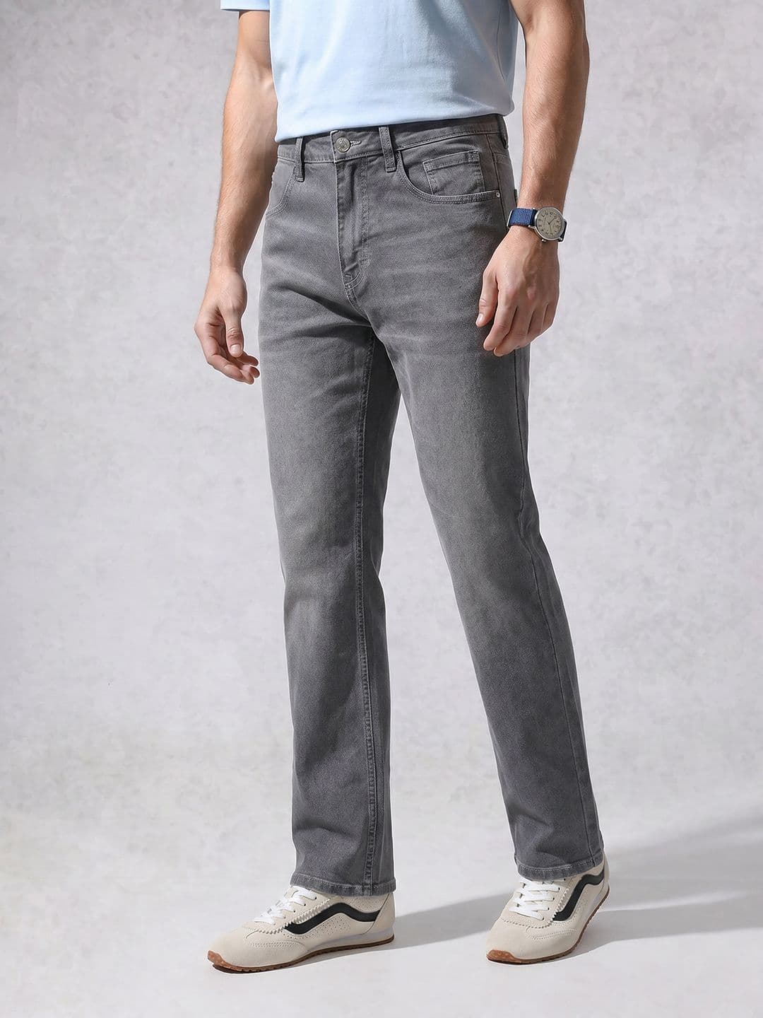 WROGN Men Bootcut Light Fade Stretchable Jeans - view 1
