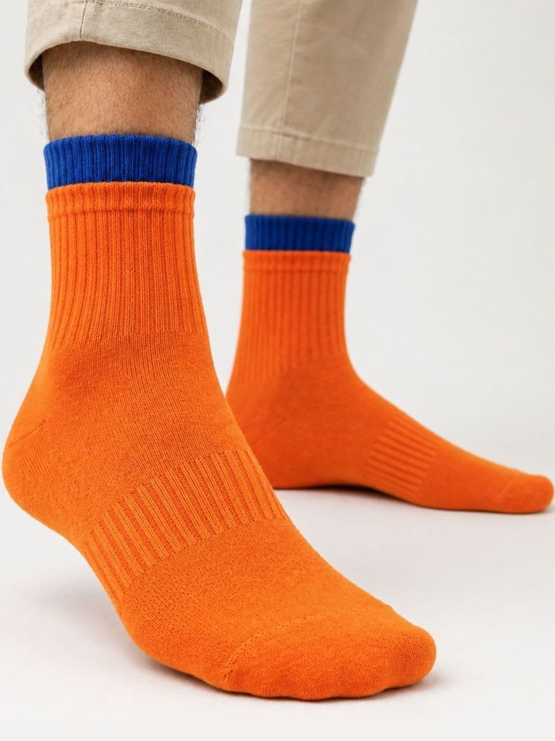 Sockscarving Unisex Pack of 3 Cotton Colourblocked Ankle Length Socks thumbnail 2