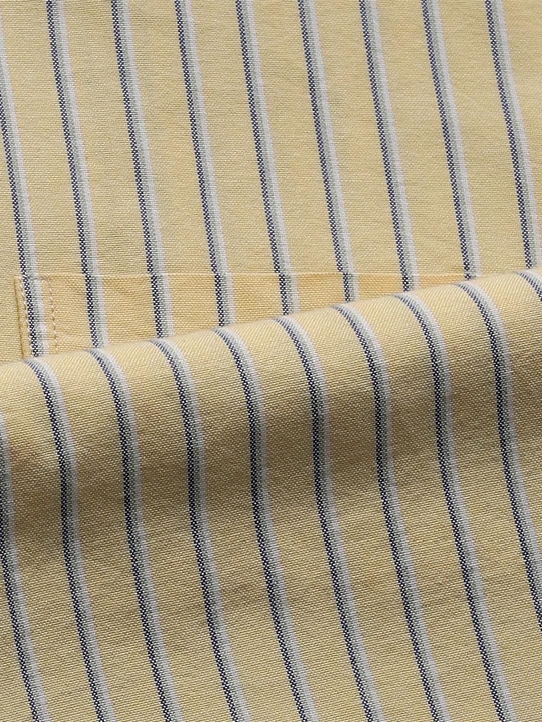 Klub Fox Men Slim Fit Vertical Striped Band Collar Cotton Casual Shirt thumbnail 2