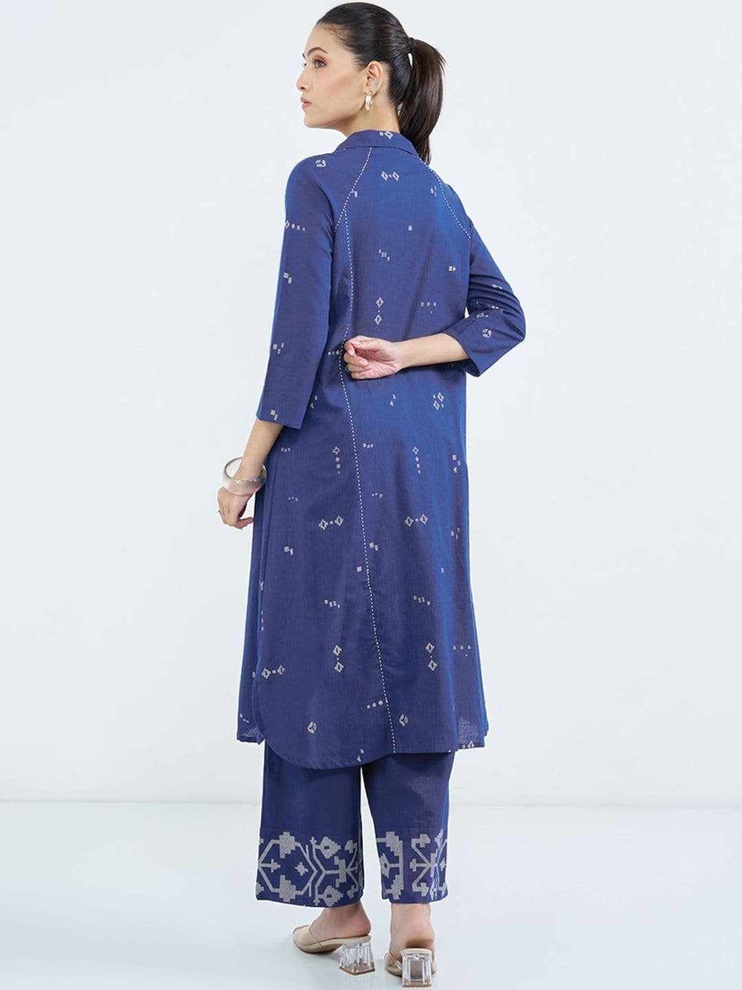 RANGMANCH BY PANTALOONS Women Geometric Printed Dobby Kurta thumbnail 3