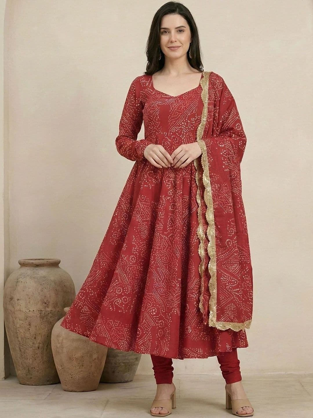 Sangria Printed Round Neck Kurta Sets - view 1