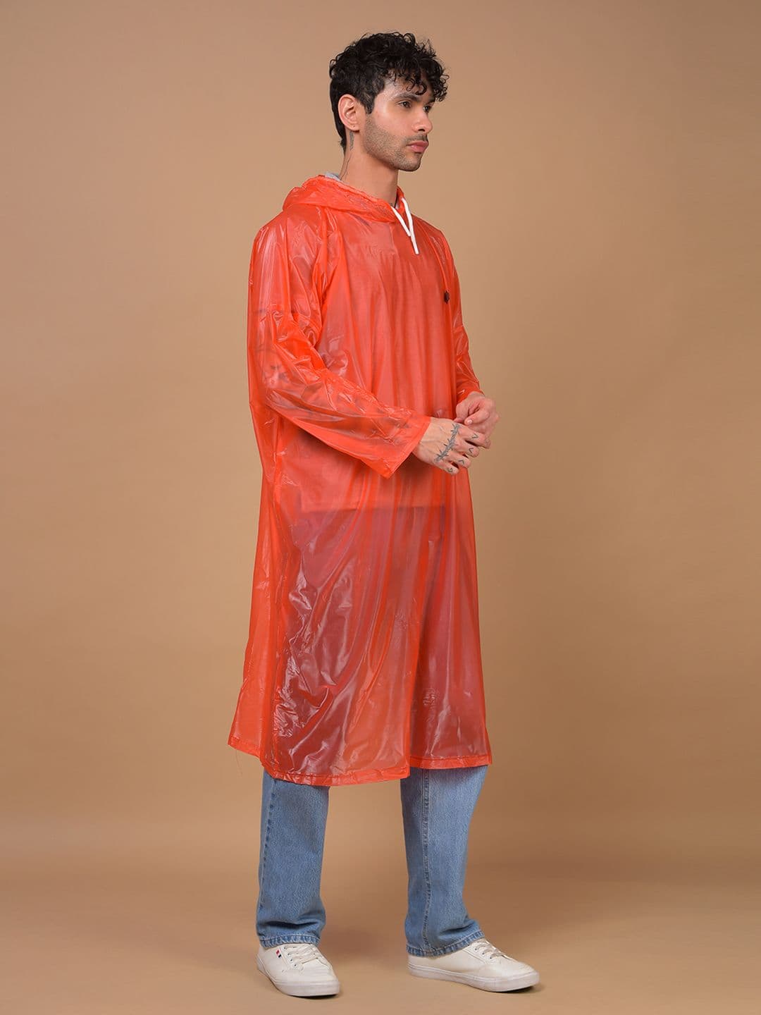 Dollar Unisex Waterproof PVC Rain Poncho with Adjustable Hood thumbnail 3
