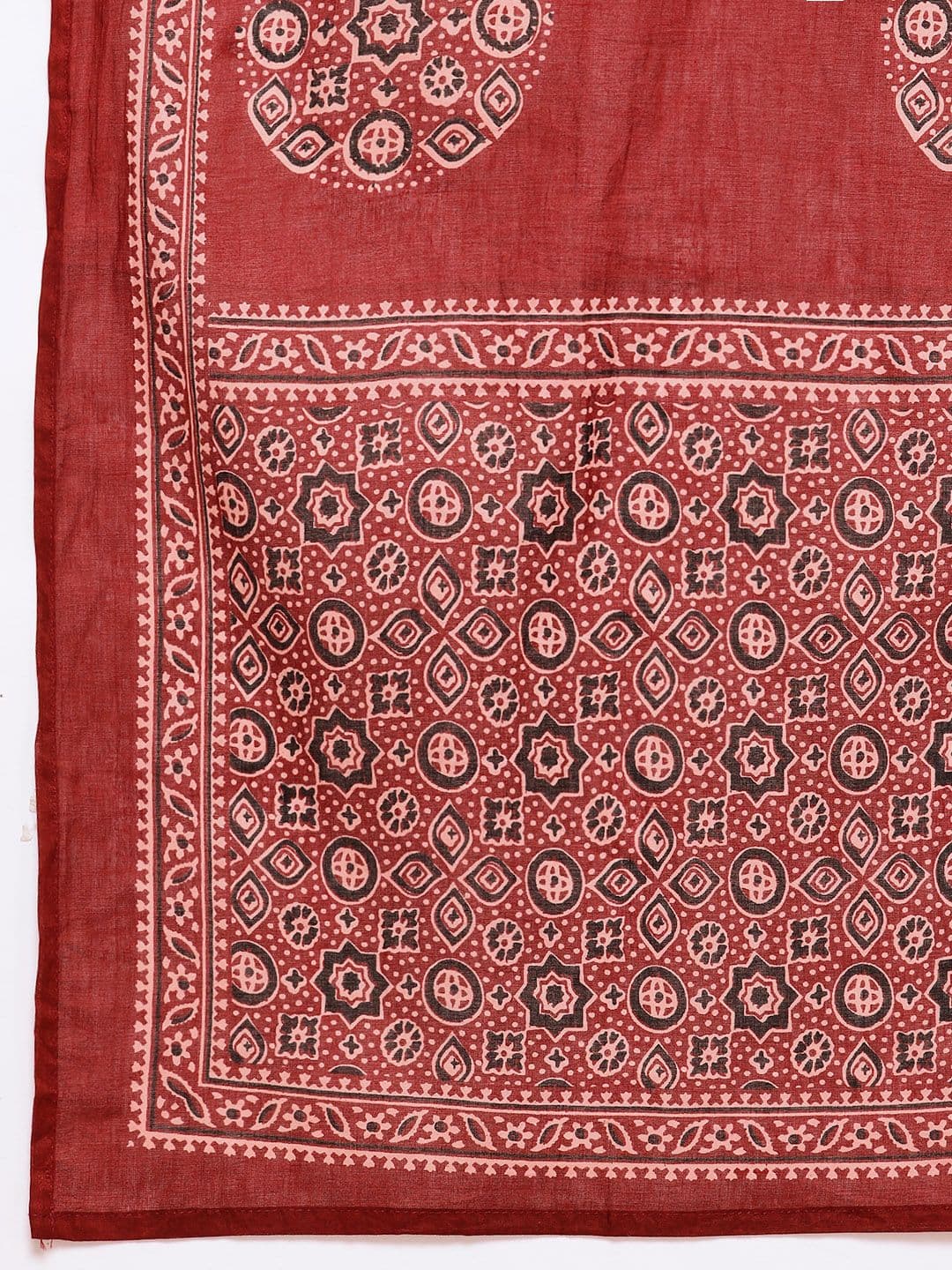 Cayman Women Printed Mirror Work Pure Cotton Kurta with Trousers & Dupatta thumbnail 3
