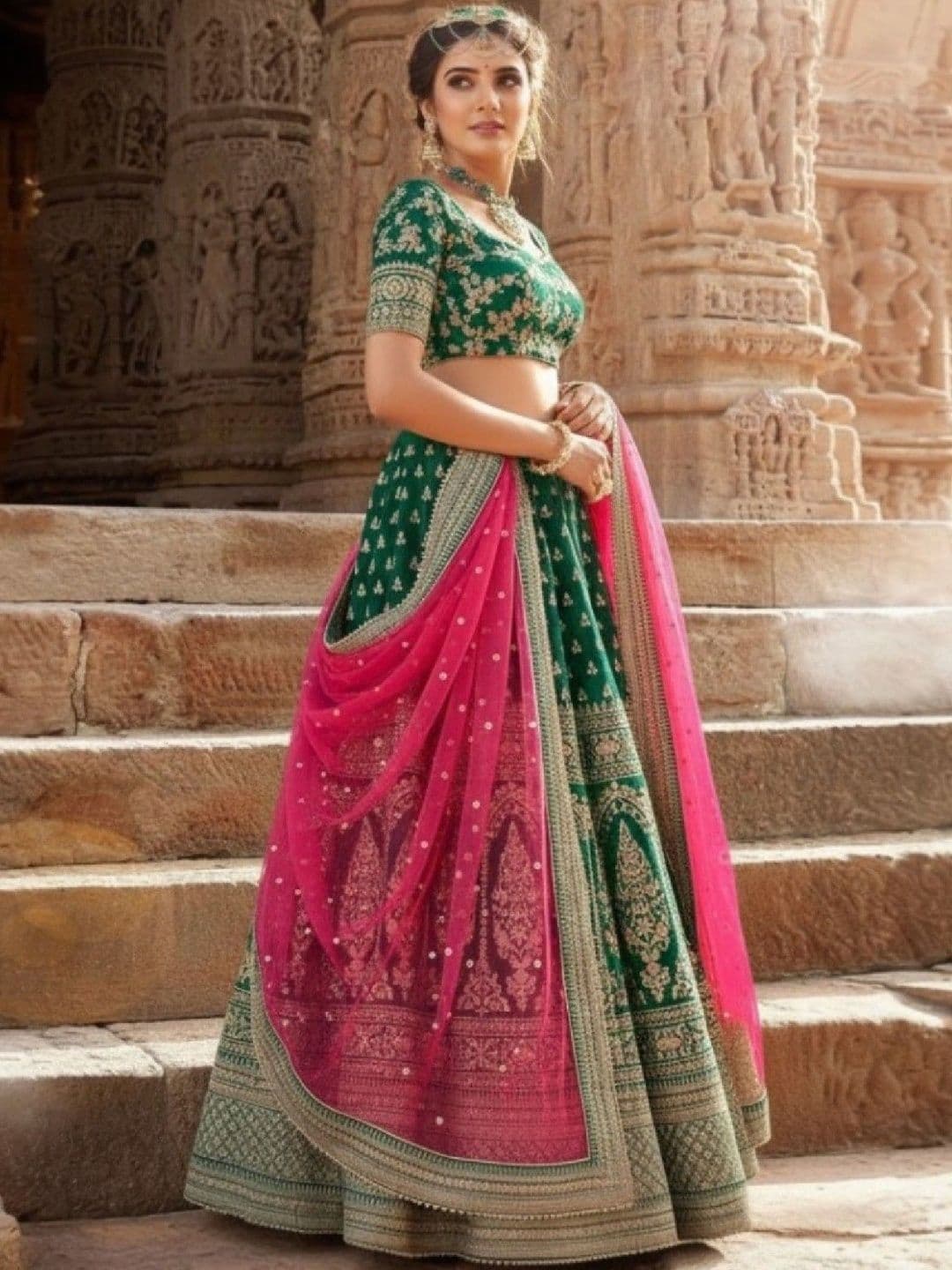 SUTRAAYA Embroidered Work Ready to Wear Lehenga & Blouse With Dupatta thumbnail 2