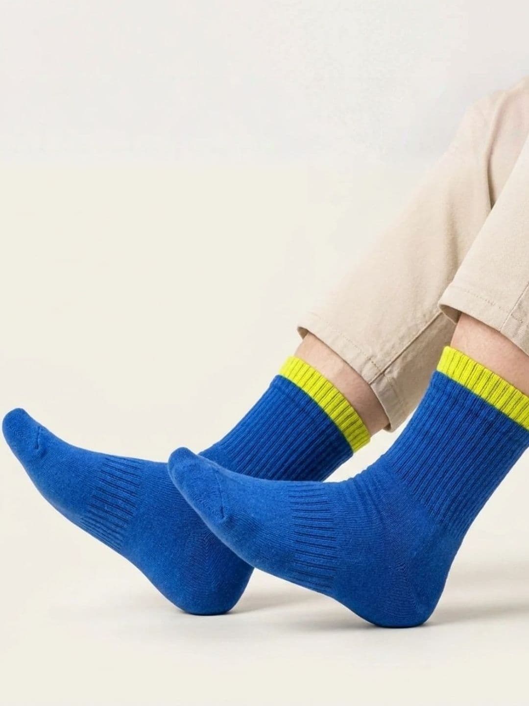 Sockscarving Unisex Pack of 3 Cotton Colourblocked Ankle Length Socks thumbnail 2