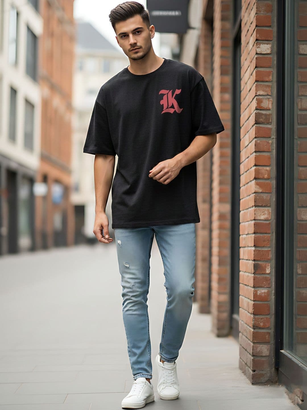 Kook N Keech Men Printed Drop-Shoulder Sleeves T-shirt - view 1