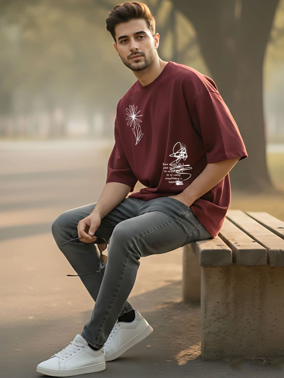 Kook N Keech Men Printed Drop-Shoulder Sleeves T-shirt thumbnail 5