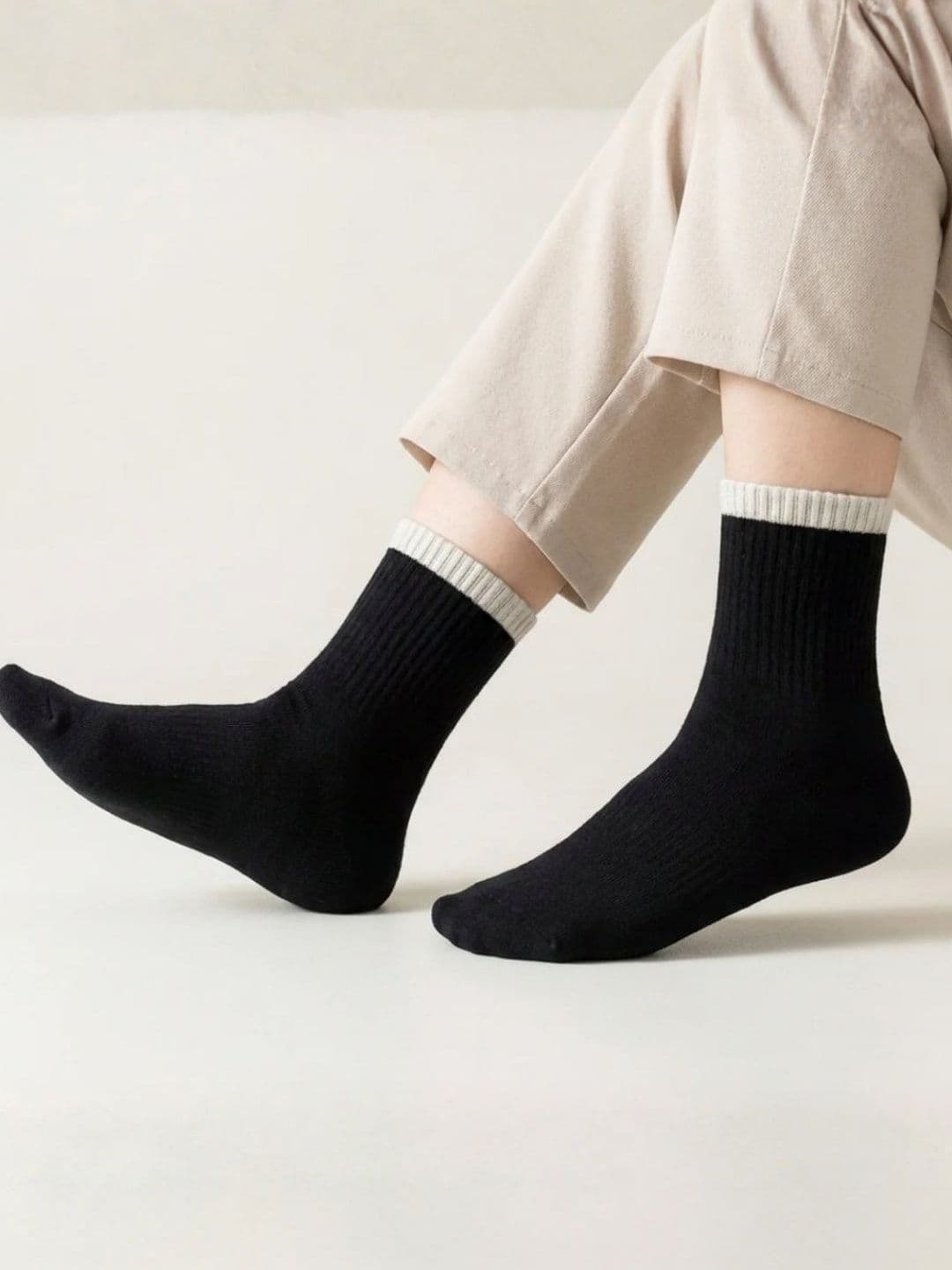 Sockscarving Unisex Pack of 3 Cotton Colourblocked Above Ankle Socks thumbnail 6