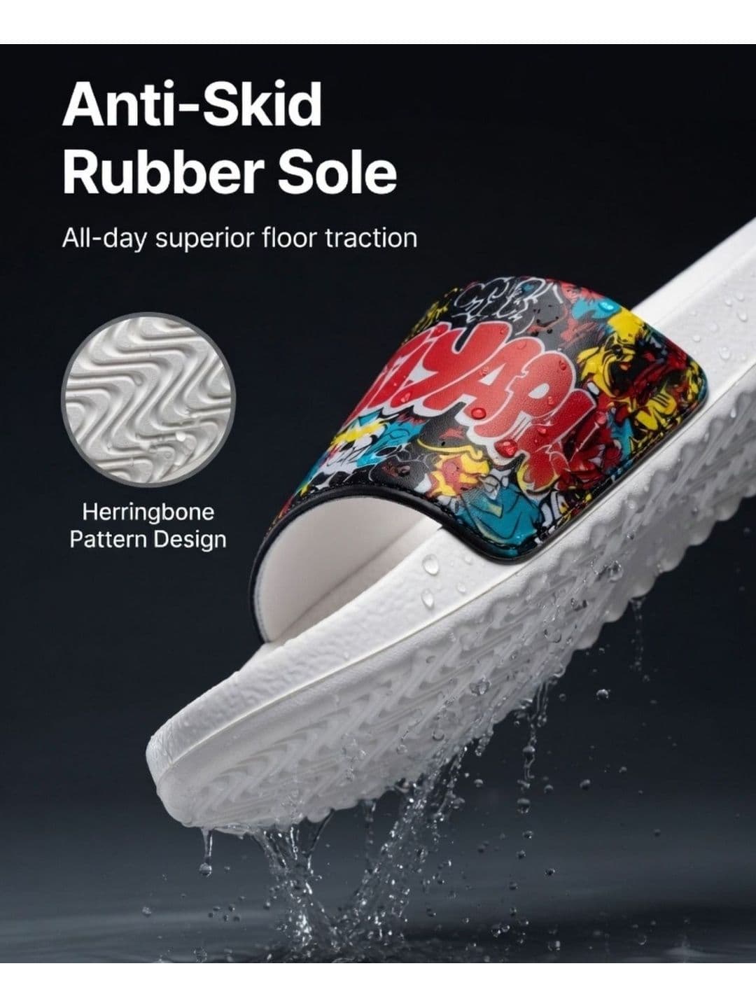 JOOTIYAPA Men Printed Sliders thumbnail 2