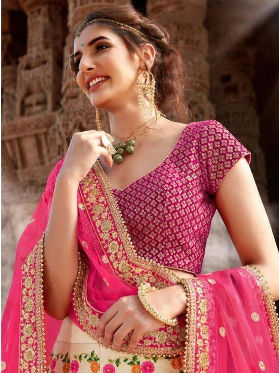 SUTRAAYA Embroidered Work Ready to Wear Lehenga & Blouse With Dupatta thumbnail 2