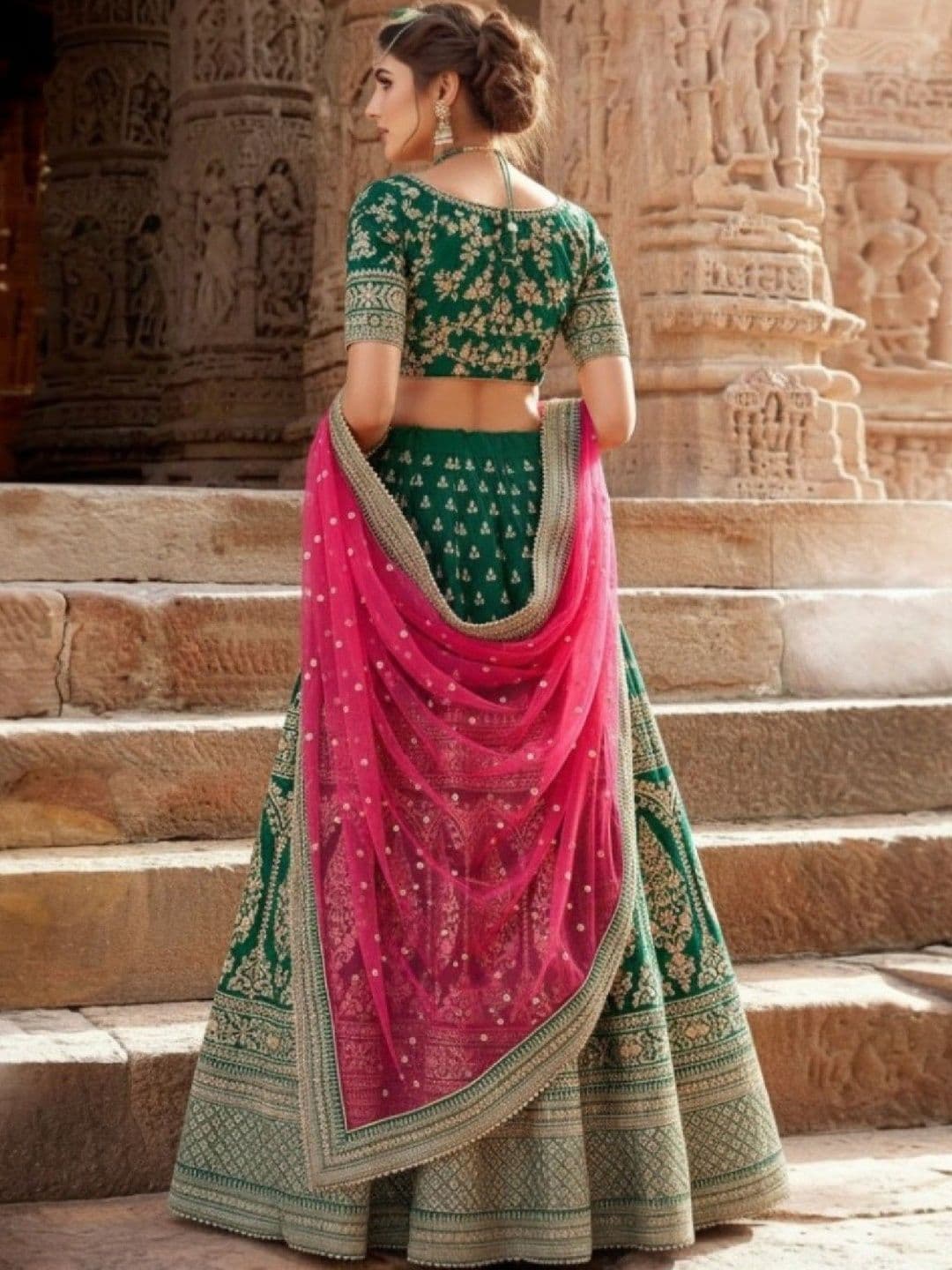 SUTRAAYA Embroidered Work Ready to Wear Lehenga & Blouse With Dupatta thumbnail 3