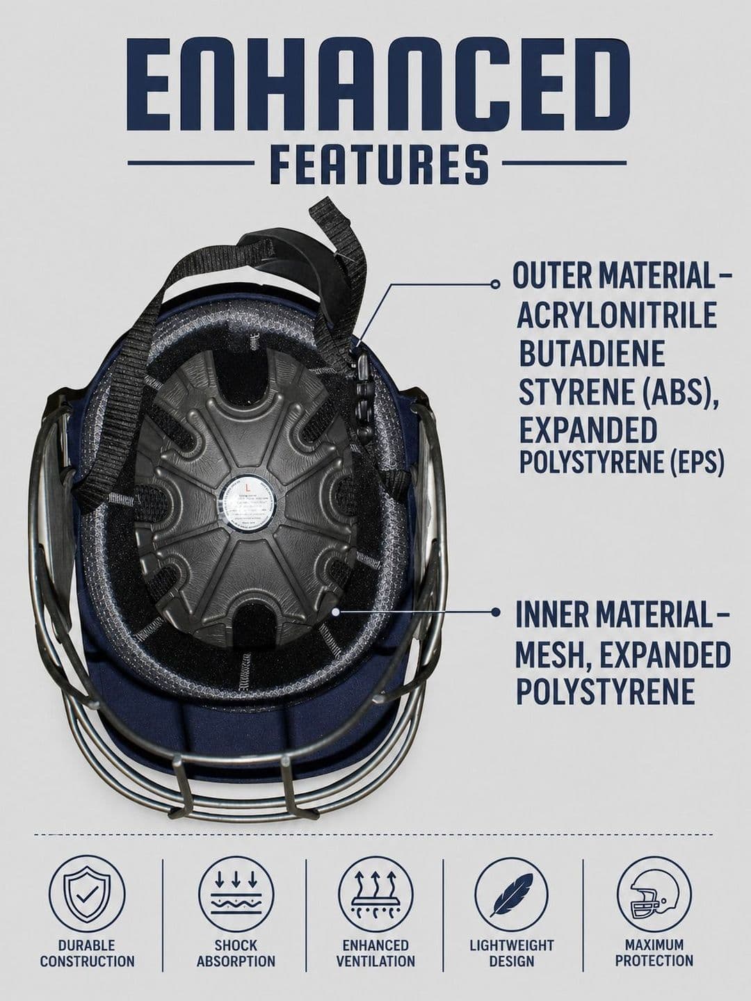 UG SPORTS Signature Series Full Face Scratch Resistant Cricket Helmet thumbnail 4