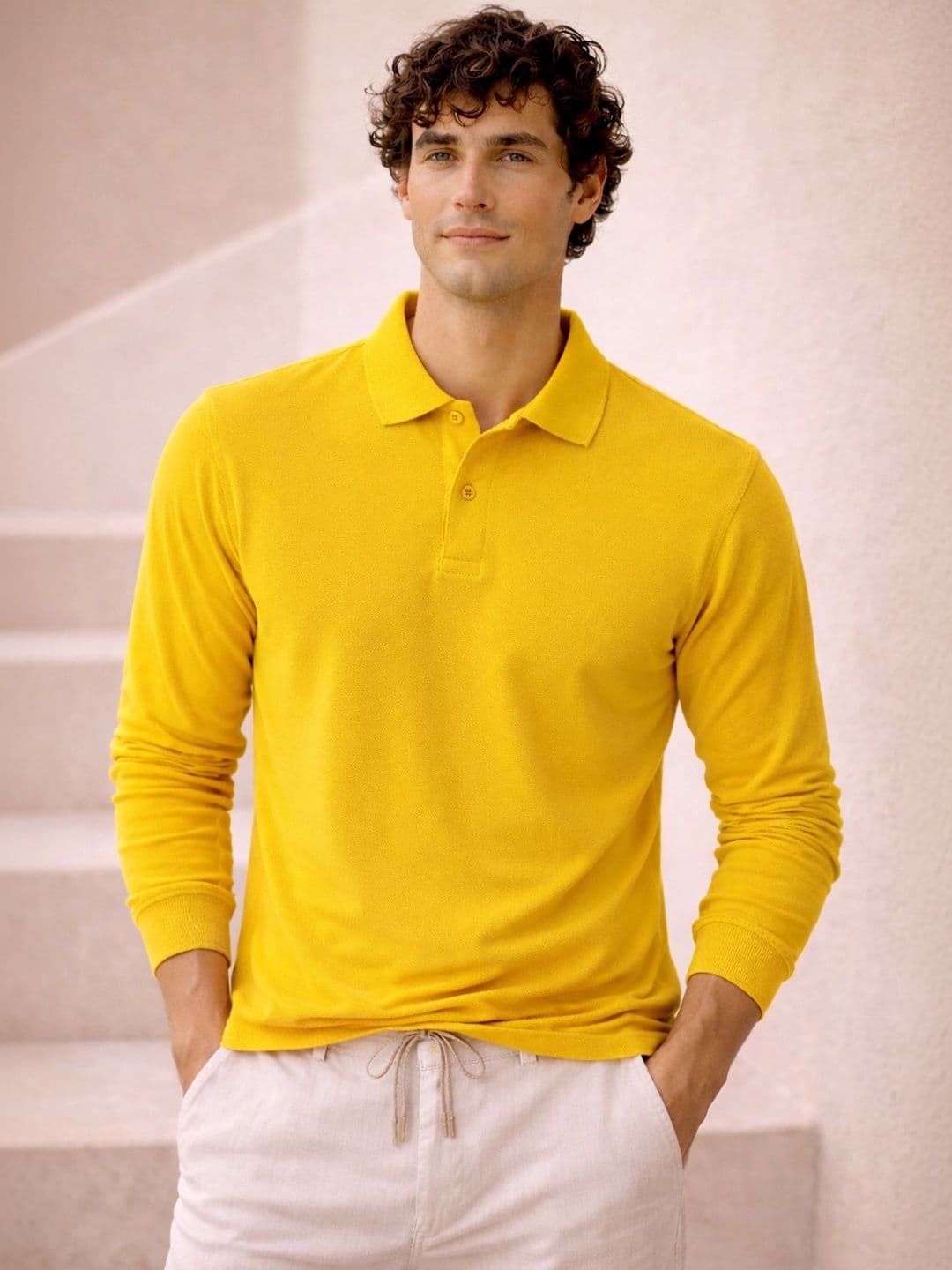 Mast & Harbour Men Polo Collar T-shirt - view 1