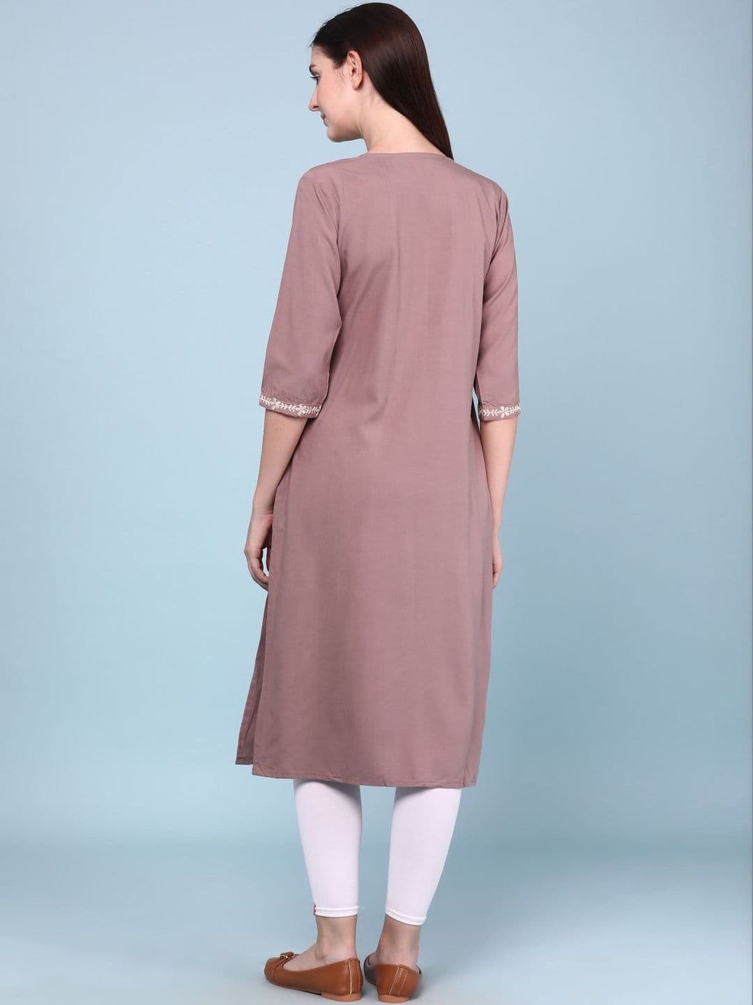 V-Mart Women Floral Embroidered Thread Work Kurta thumbnail 3