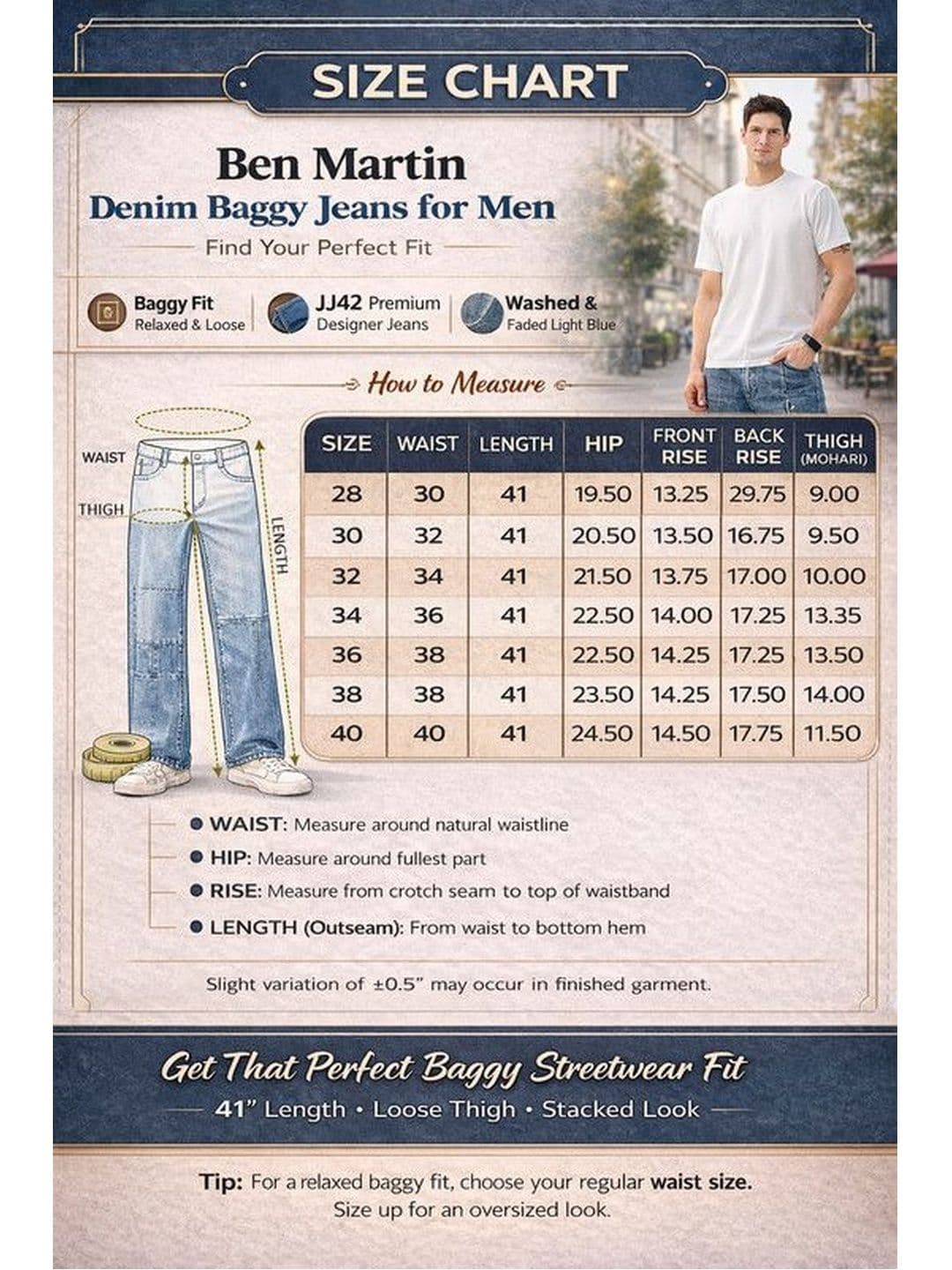 Ben Martin Men Jean High-Rise Light Fade Stretchable Jeans thumbnail 4
