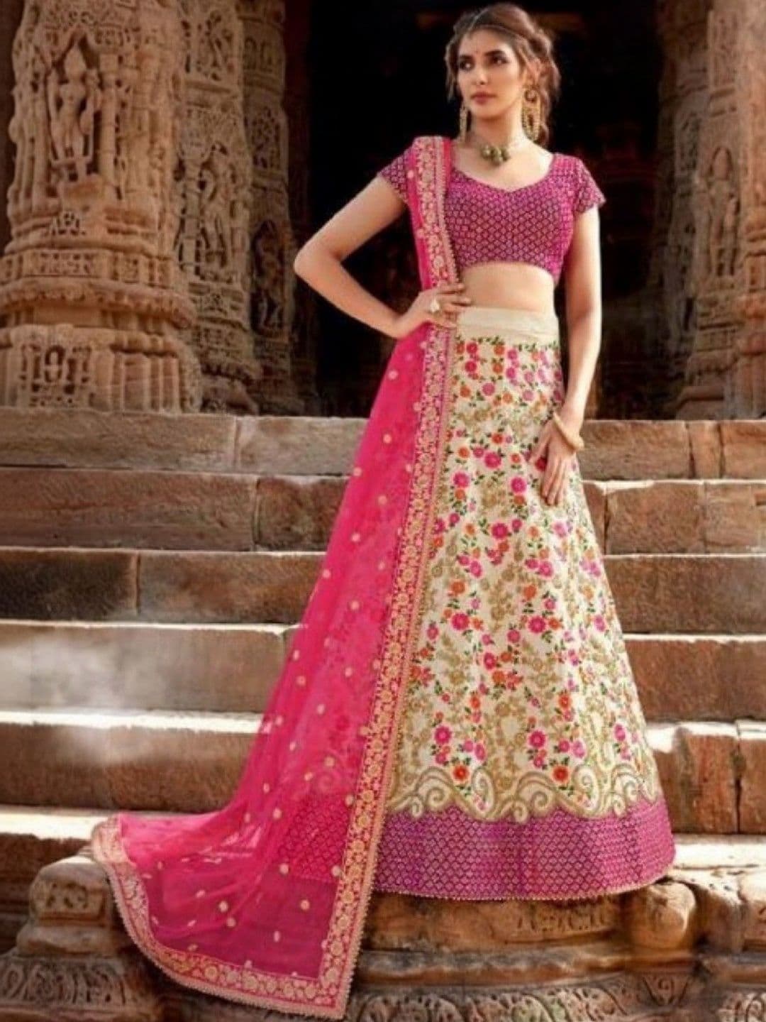 SUTRAAYA Embroidered Work Ready to Wear Lehenga & Blouse With Dupatta thumbnail 3