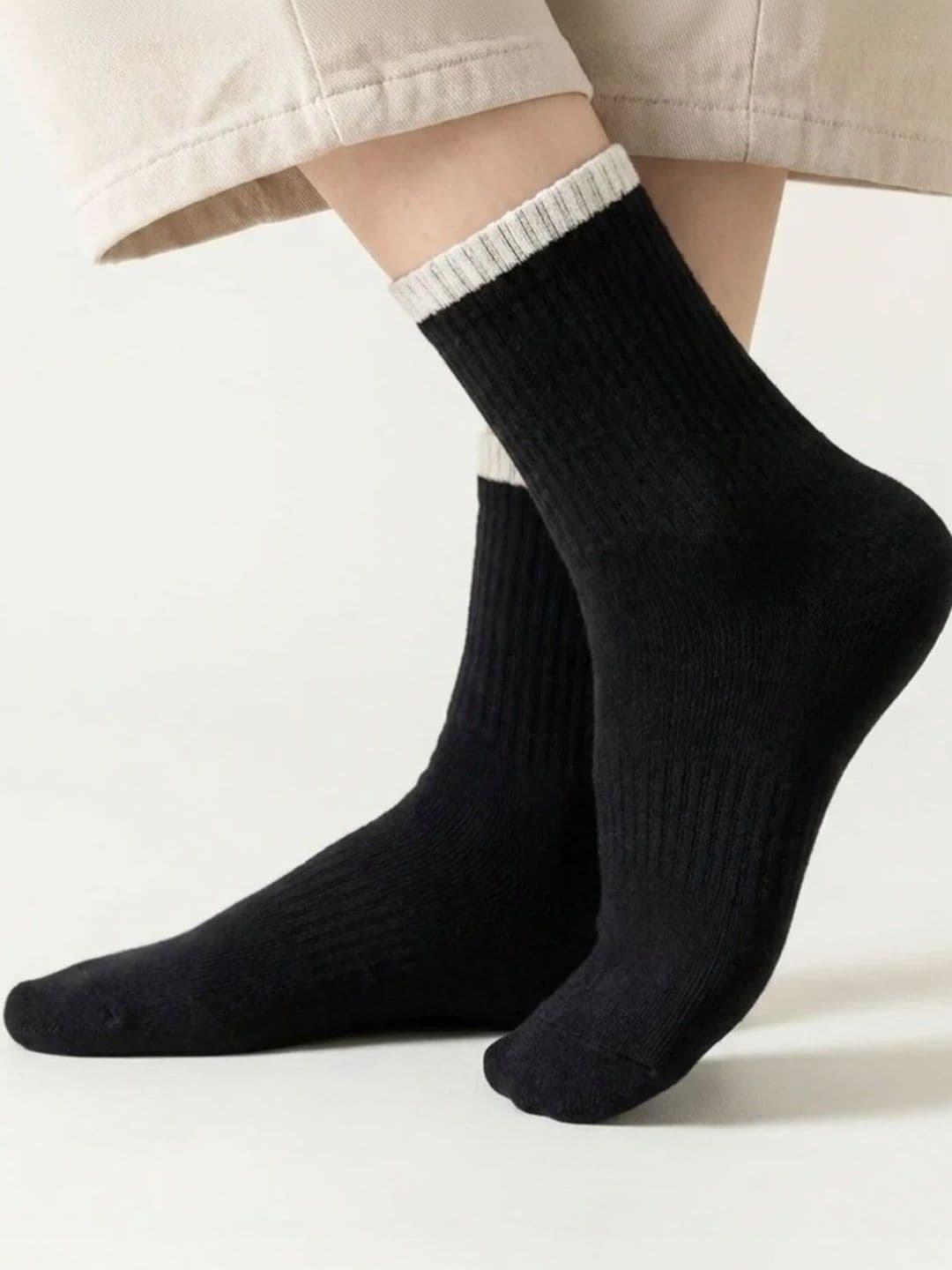 Sockscarving Unisex Pack of 3 Cotton Colourblocked Above Ankle Socks thumbnail 5