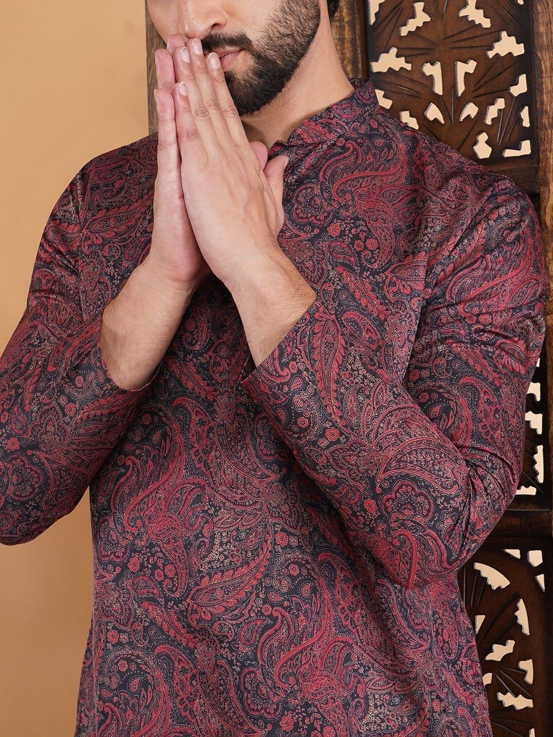 HERE&NOW Men Paisley Printed Kurta thumbnail 3