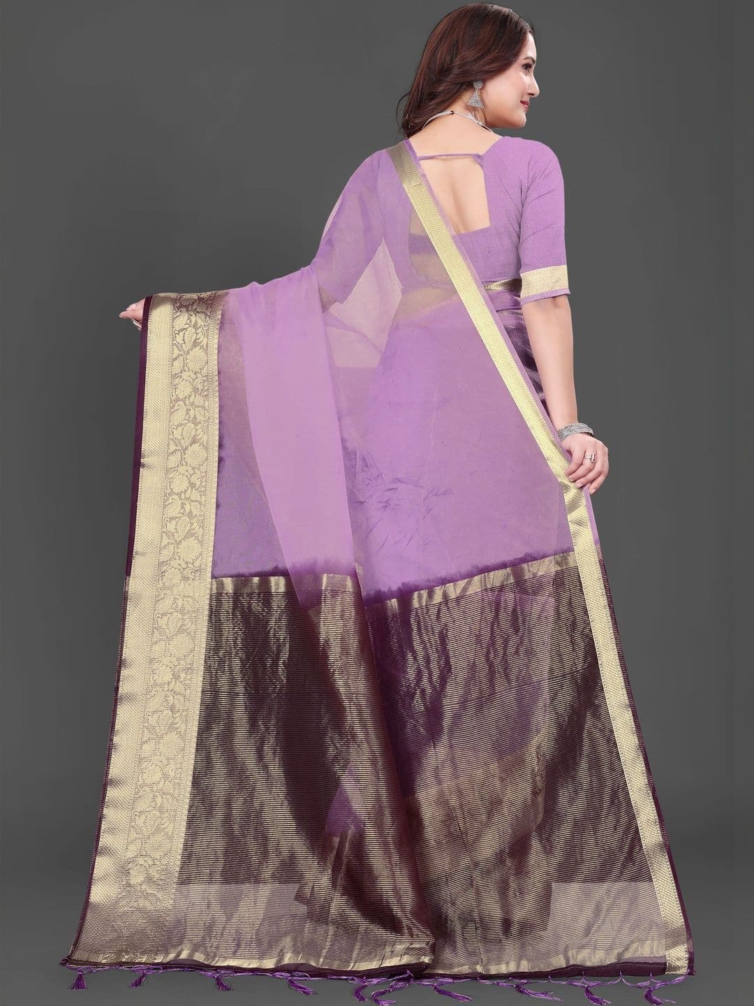 KOTHARI SBT Woven Design Zari Organza Handloom Patola Saree thumbnail 2