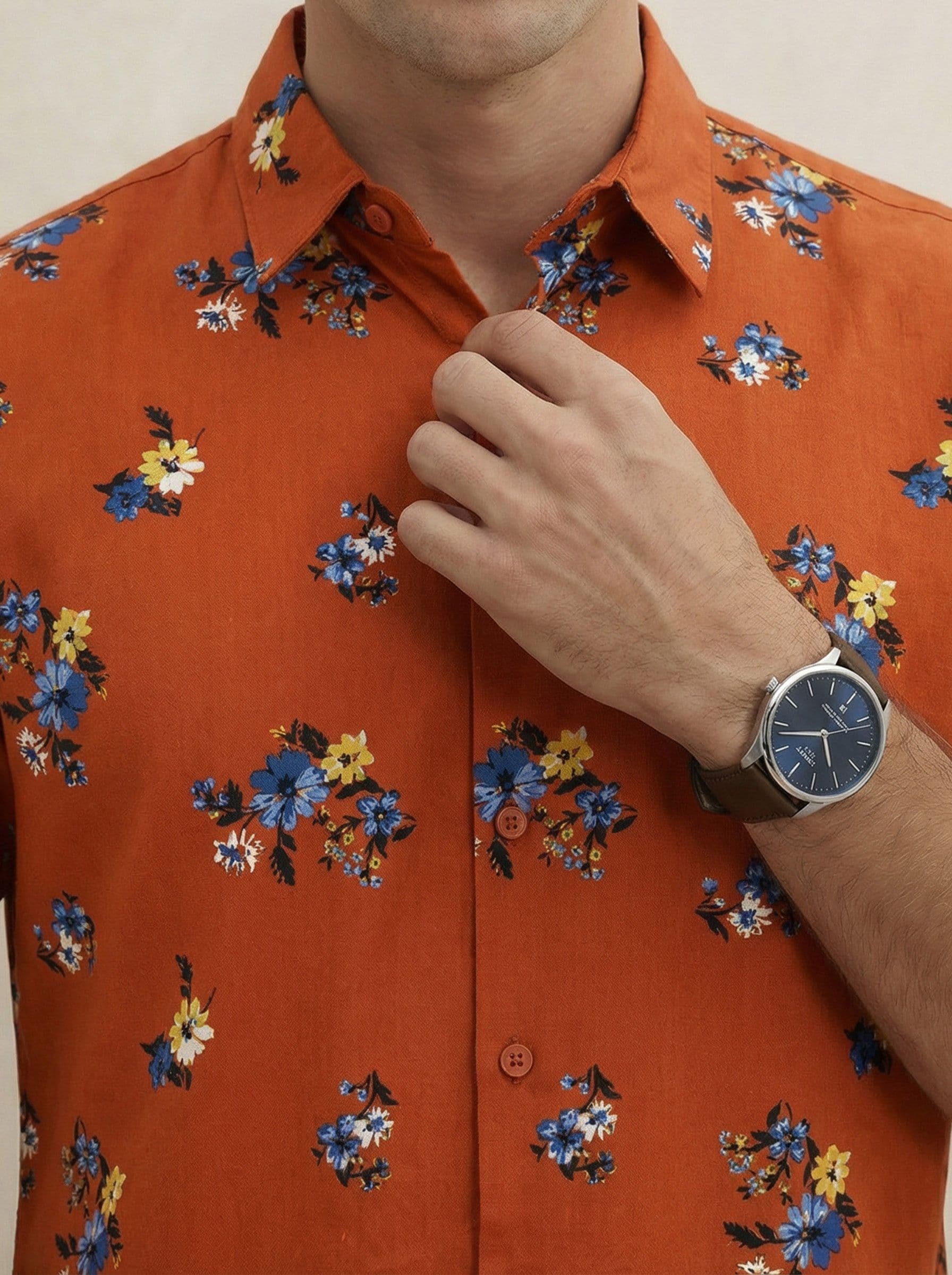 THE SHIRT CODE Floral Printed Pure Cotton Casual Shirt thumbnail 6