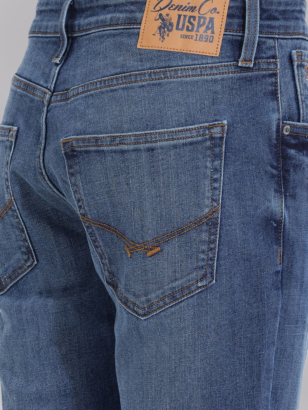 U.S. Polo Assn. Denim Co. Men Regular Fit Heavy Fade Stretchable Jeans thumbnail 3