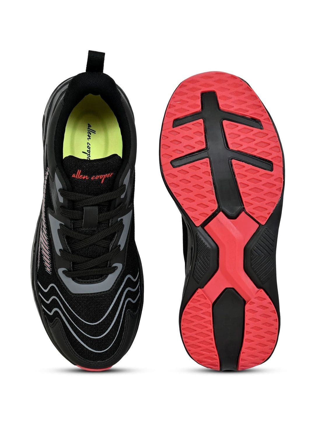 Allen Cooper Men Mesh Running Non-Marking Shoes thumbnail 4