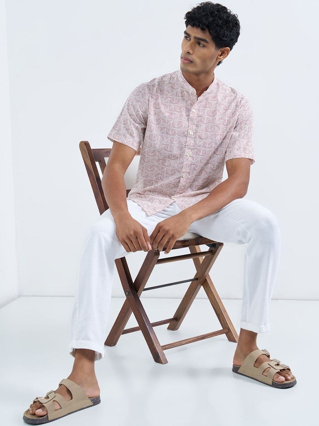 indus route by Pantaloons Men Geometric Printed Kurta thumbnail 6