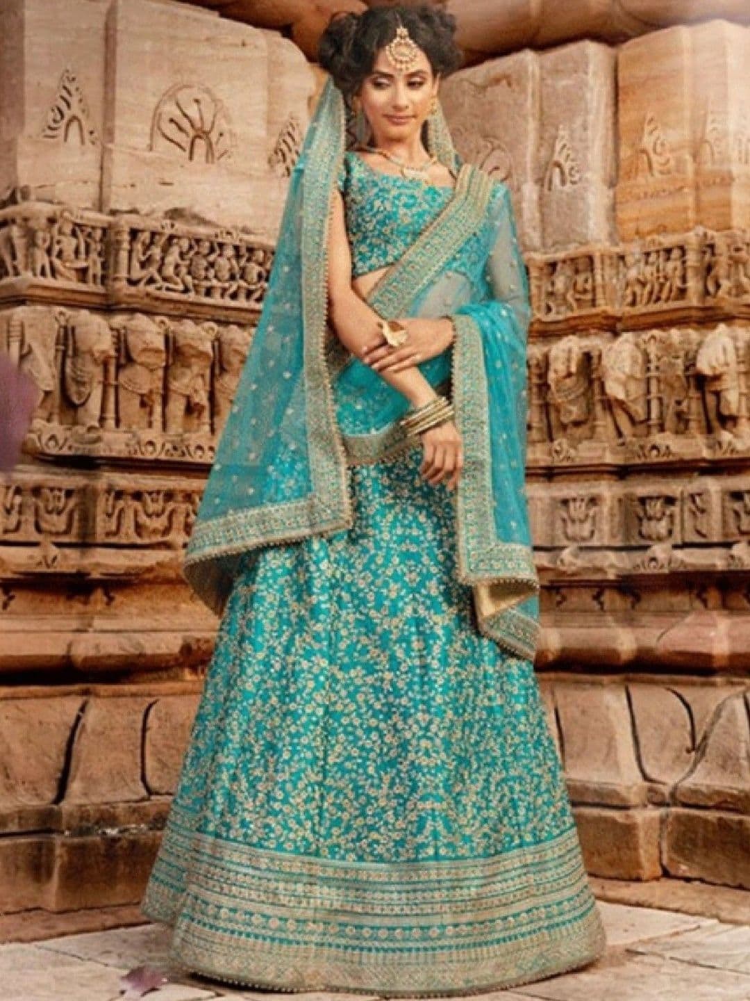 SUTRAAYA Embroidered Work Ready to Wear Lehenga & Blouse With Dupatta - view 1