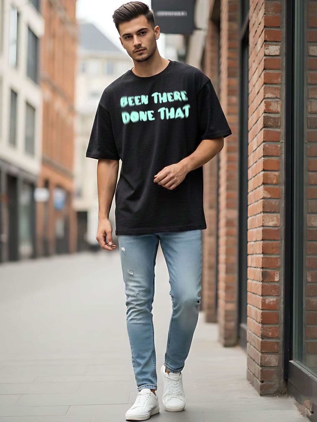 Kook N Keech Men Typography Printed Drop-Shoulder Sleeves T-shirt thumbnail 5
