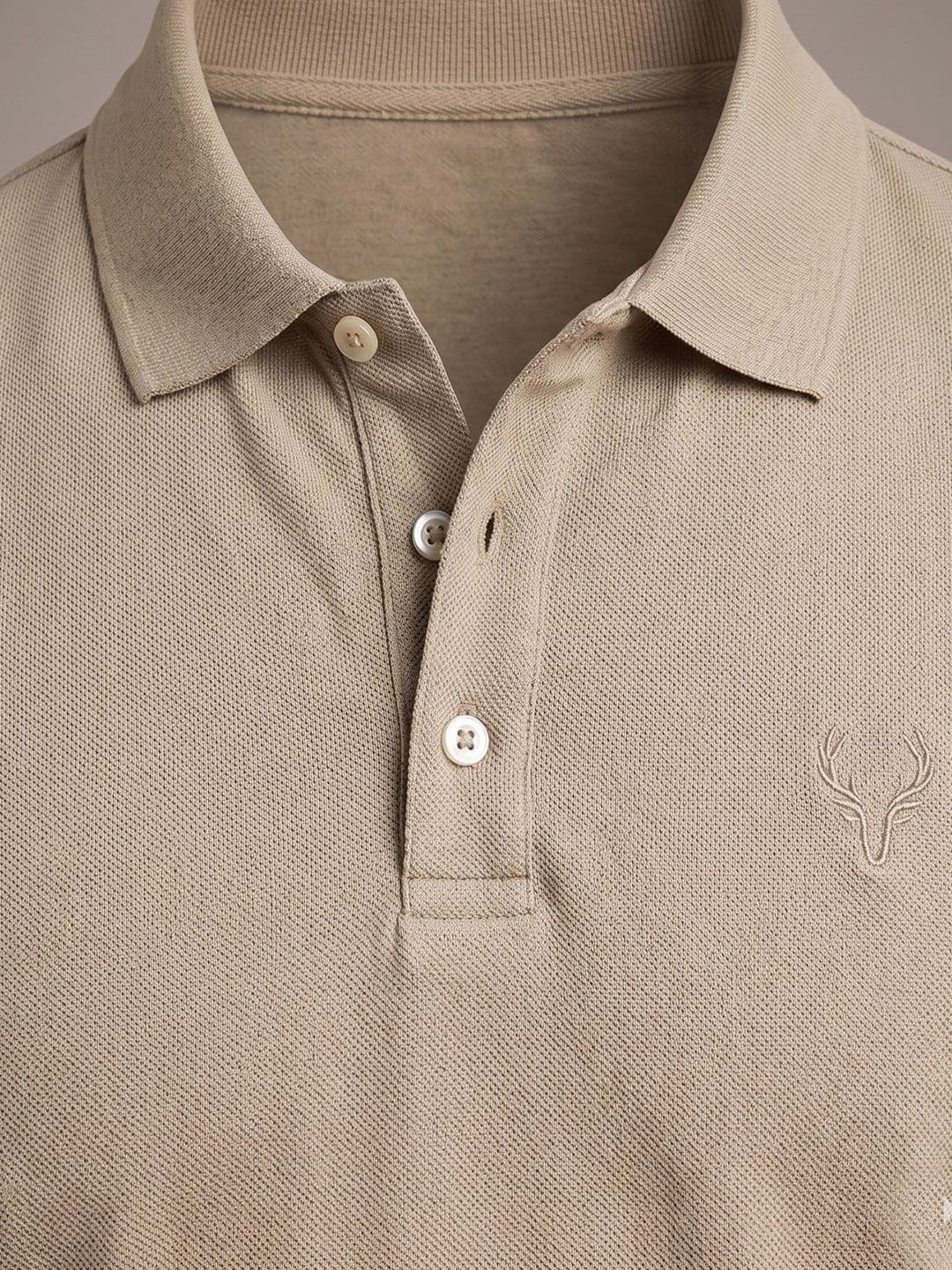 Utopium Men Brand Logo Polo Collar T-shirt thumbnail 5