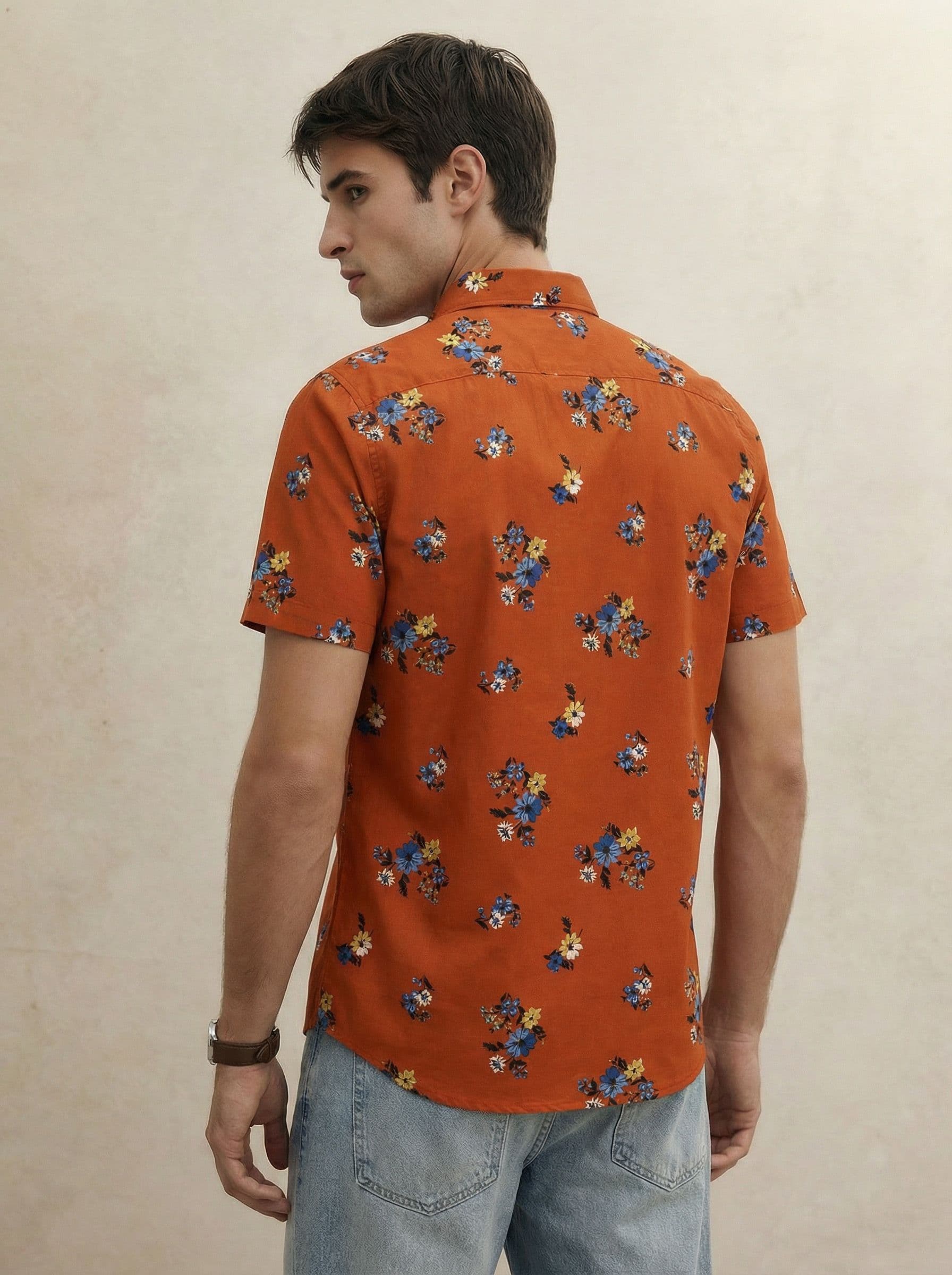 THE SHIRT CODE Floral Printed Pure Cotton Casual Shirt thumbnail 3