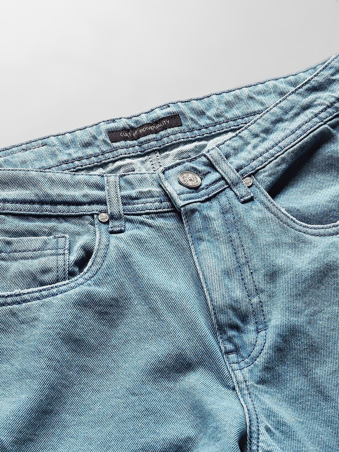 Klub Fox Men Faded Straight Fit Denim  Cargos Jeans thumbnail 5