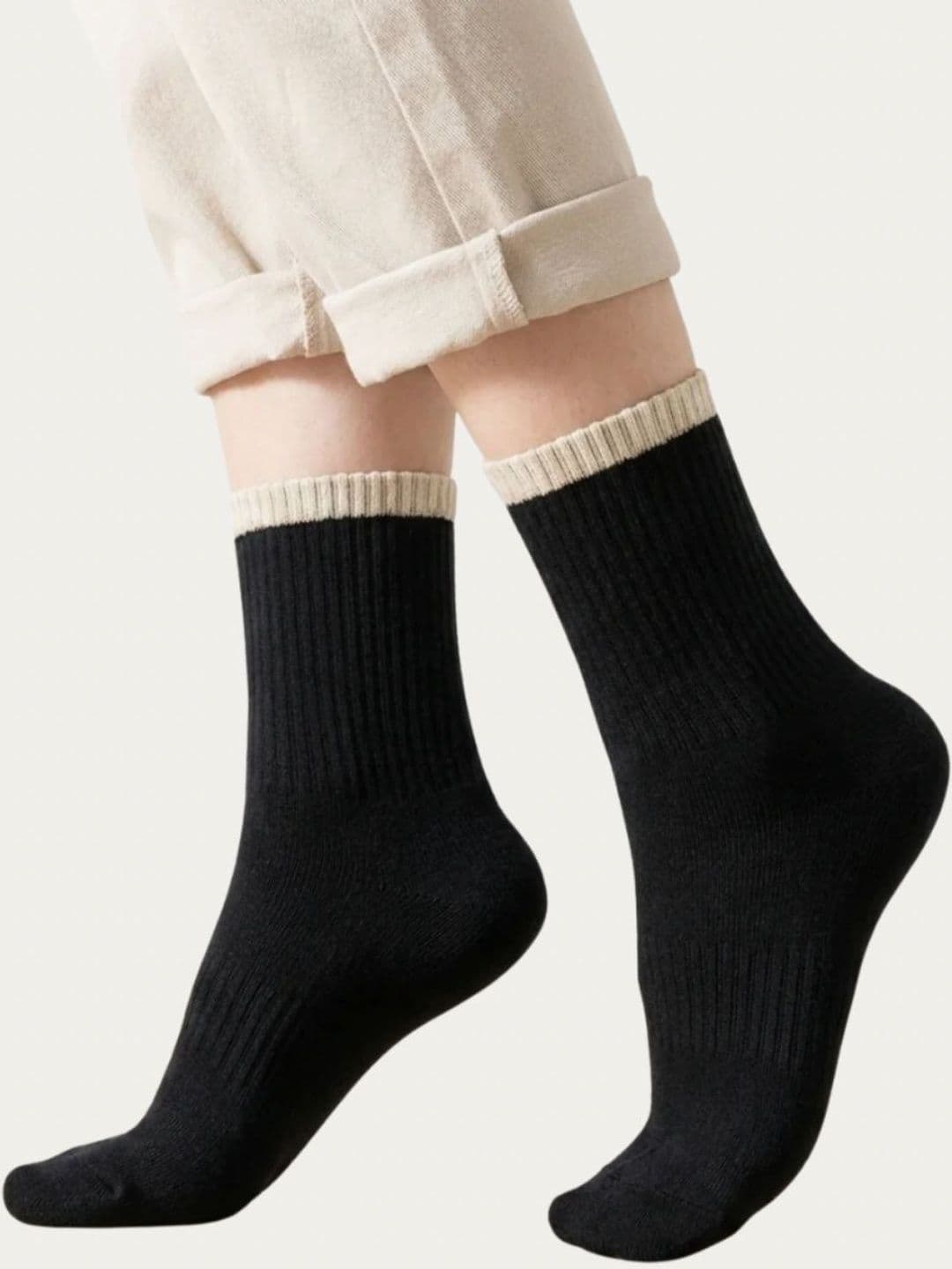 Sockscarving Unisex Pack of 3 Cotton Colourblocked Above Ankle Socks thumbnail 3