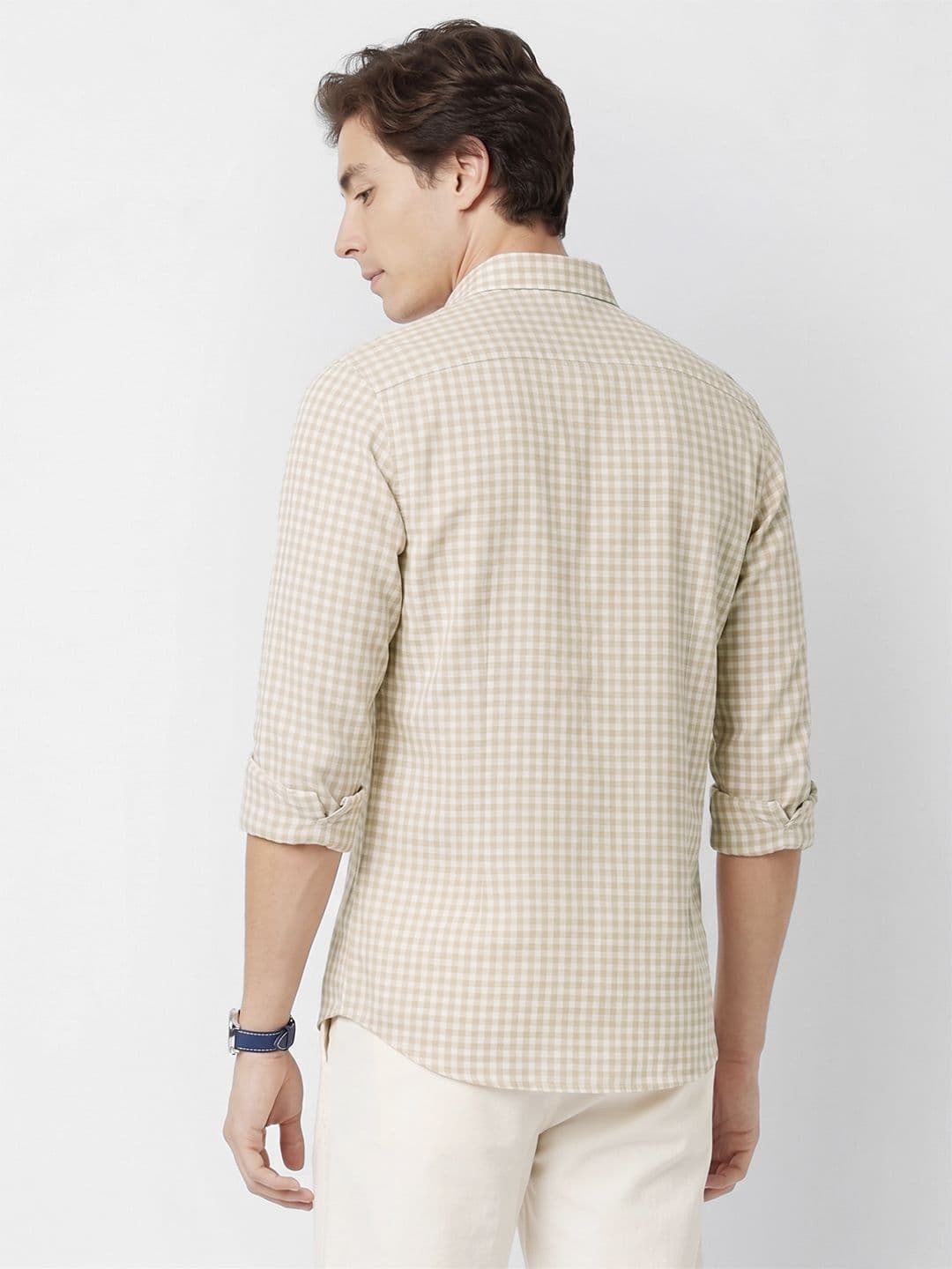 Mast & Harbour Checked Cotton Linen Casual Shirt thumbnail 3