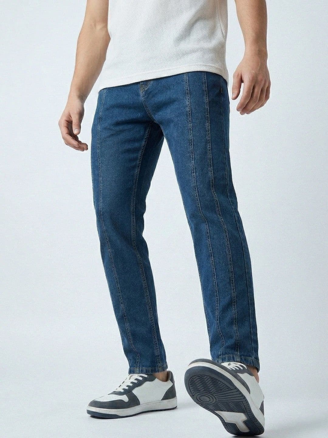 The Roadster Lifestyle Co Men Pure Cotton Light Fade Clean Look Jeans thumbnail 3