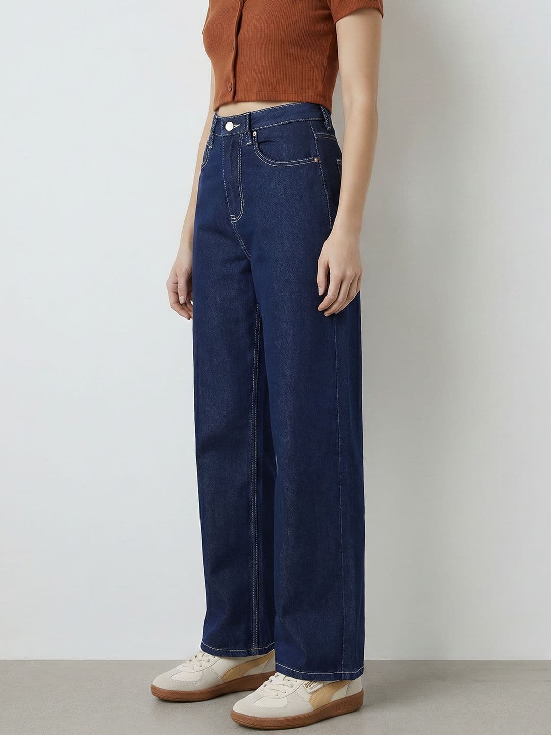 Mast & Harbour Women Relaxed Fit Stretchable Jeans - view 1