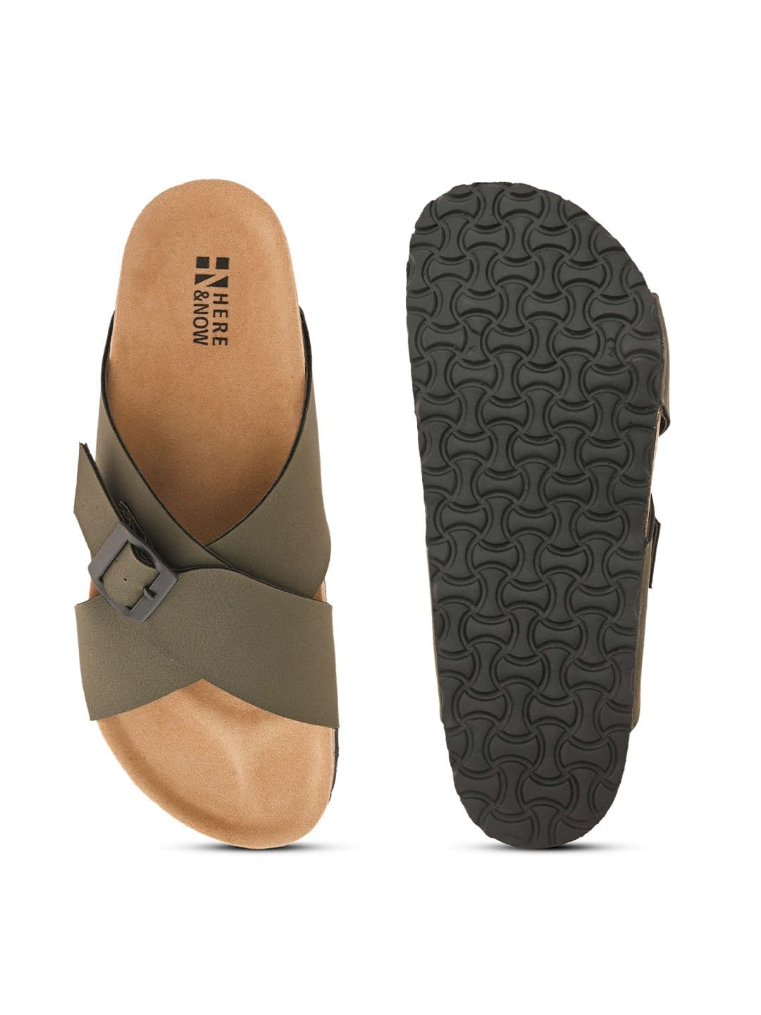HERE&NOW Men Leather Comfort Sandals thumbnail 3