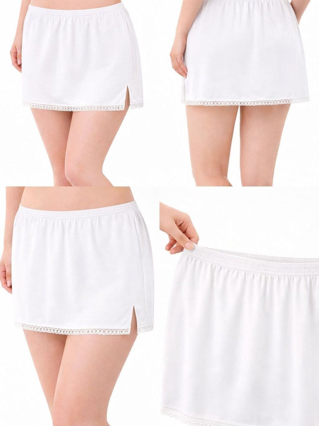 MYBODY Cotton Side Slit Mini A-Line Skirt thumbnail 3